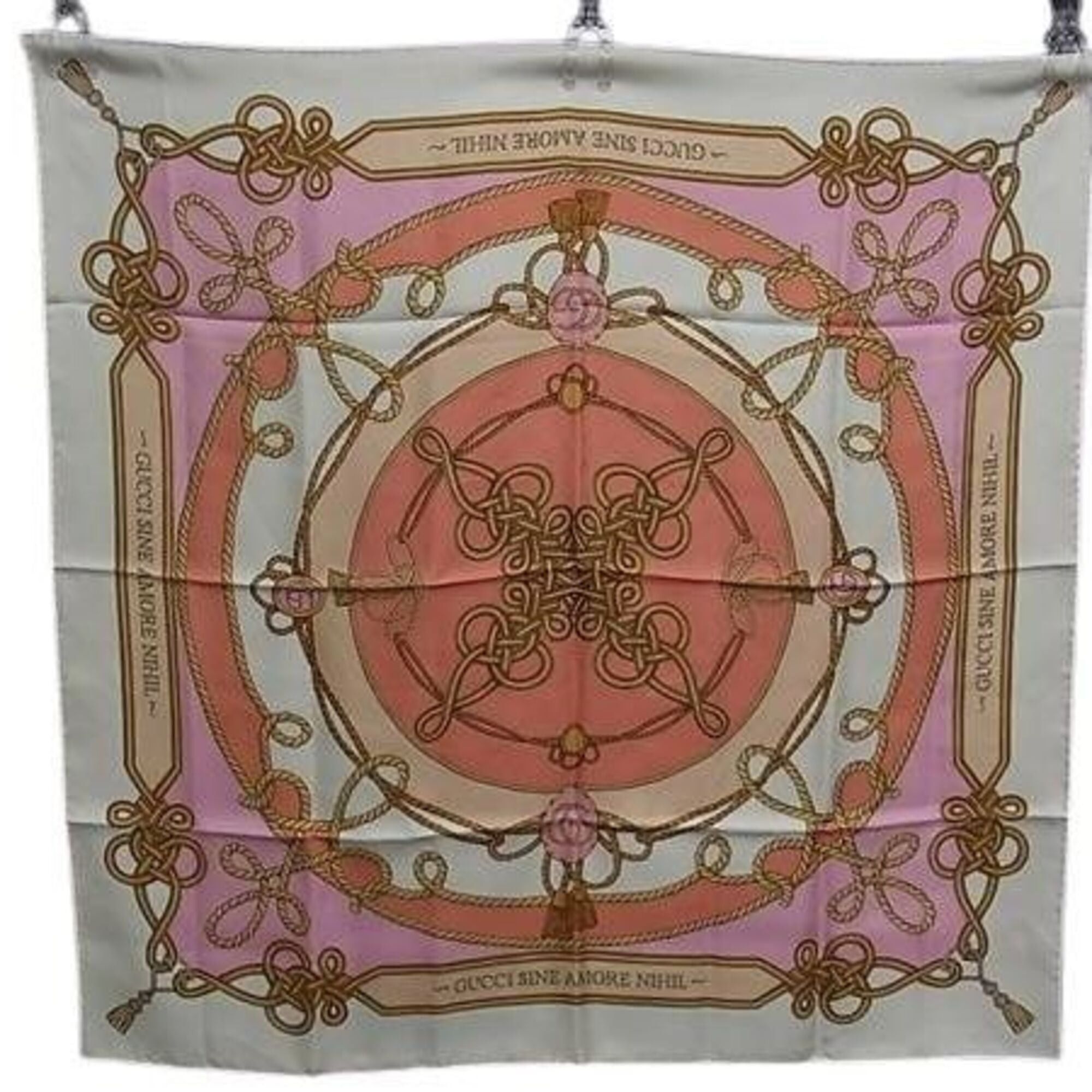 Gucci GUCCI Large Scarf/Muffler 703096 Multicolor Silk Women's Rope Pattern Size ONE SIZE - 1 Thumbnail