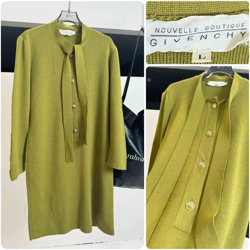 Givenchy Givenchy Green Wool Women's Dress 0089 Size ONE SIZE - 1 Thumbnail