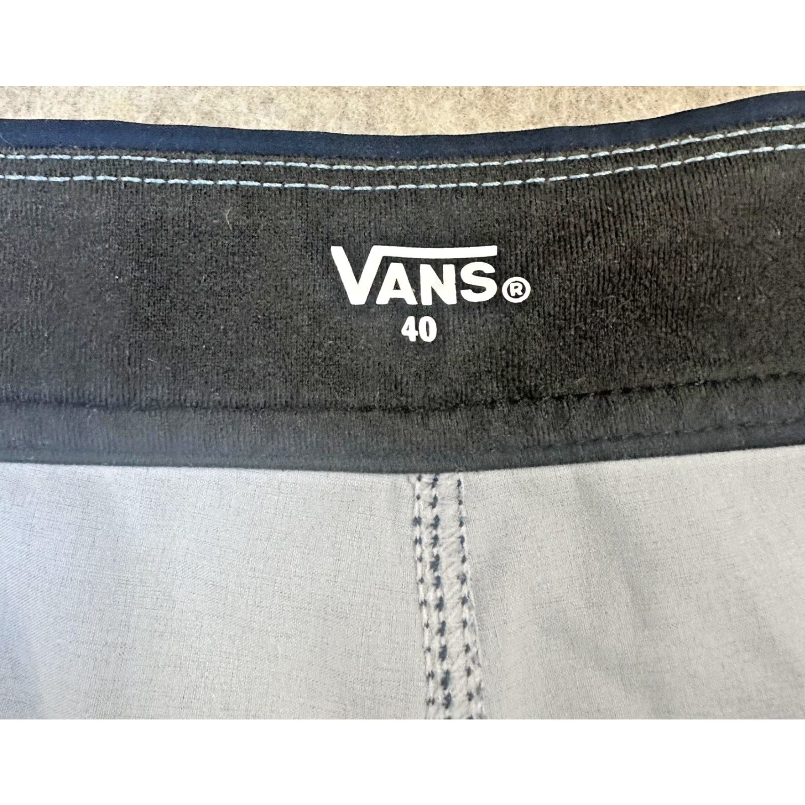 Vans Vans Board Shorts Mens 40 Blue Striped Swim Trunks Surf Beach Drawstring Back Pocket Quick Dry Lightweight Size US 40 / EU 56 - 3 Thumbnail