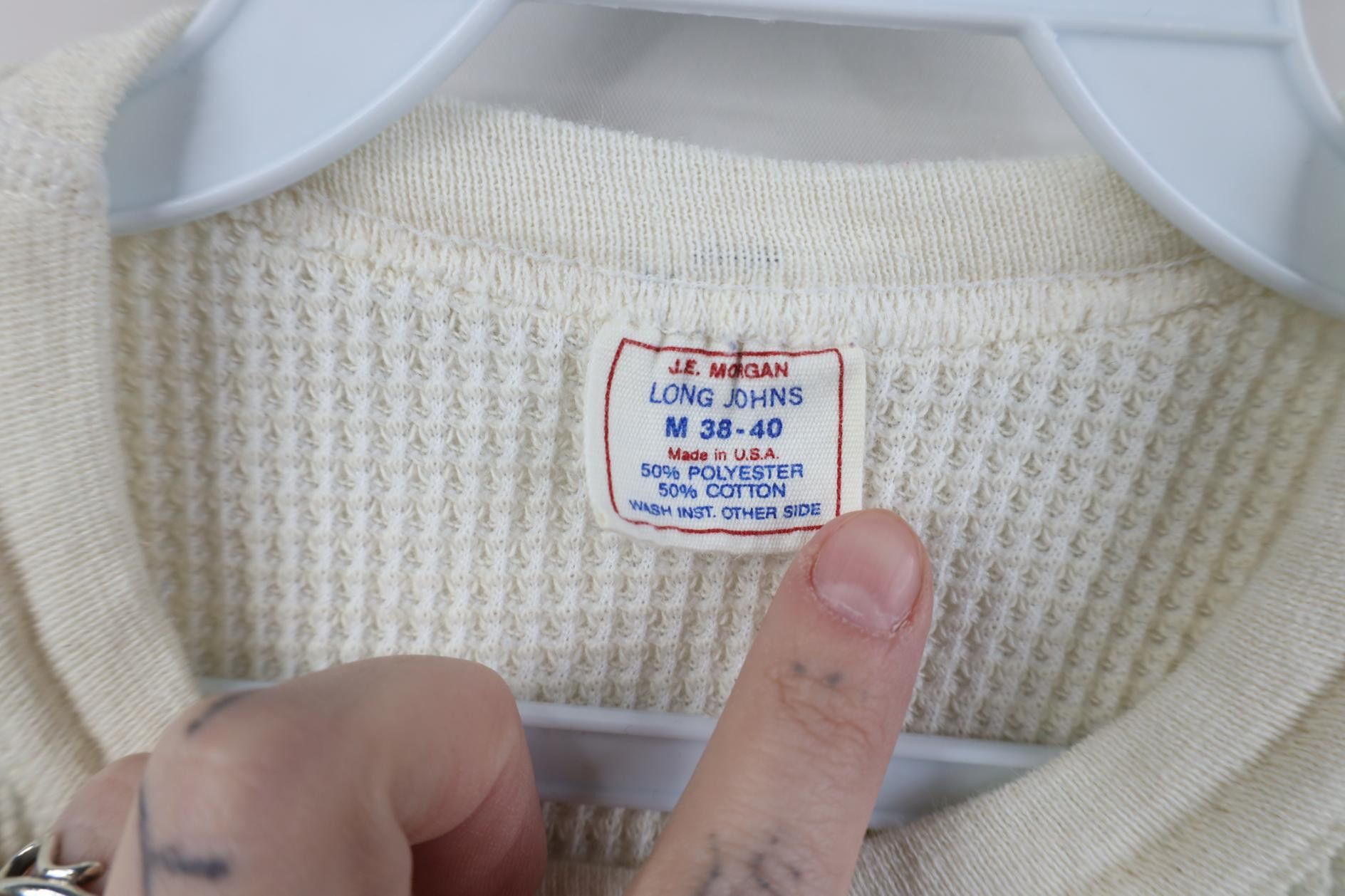 Vintage Vintage 70s Streetwear Waffle Knit Long Sleeve T-Shirt USA Size US M / EU 48-50 / 2 - 6 Thumbnail