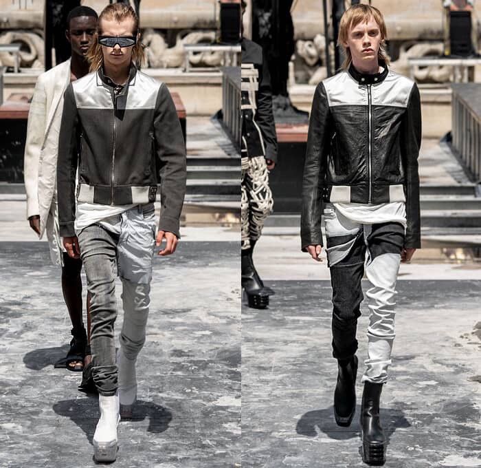 Rick Owens SS20 Rick Owens DRKSHDW Patchwork White Wax Tyrone Cut Denim Size US 31 - 10 Thumbnail