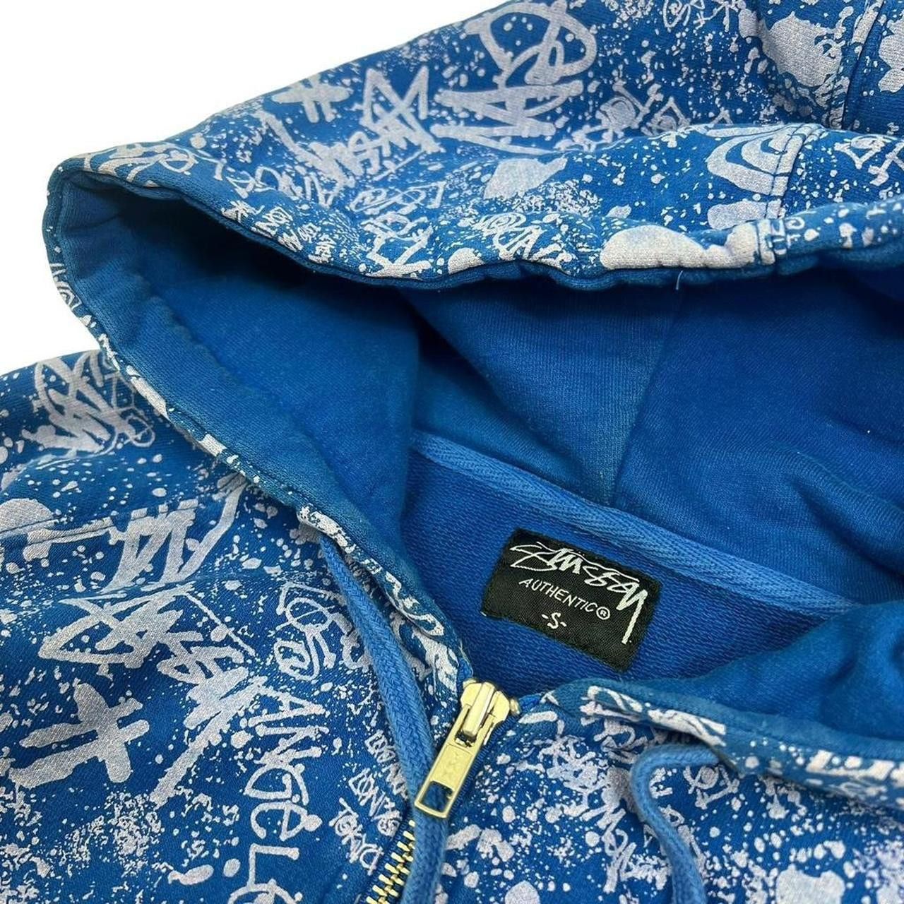 Stussy Vintage 2000s Stussy Graffiti Zip Up Hoodie - Small Size US S / EU 44-46 / 1 - 3 Thumbnail