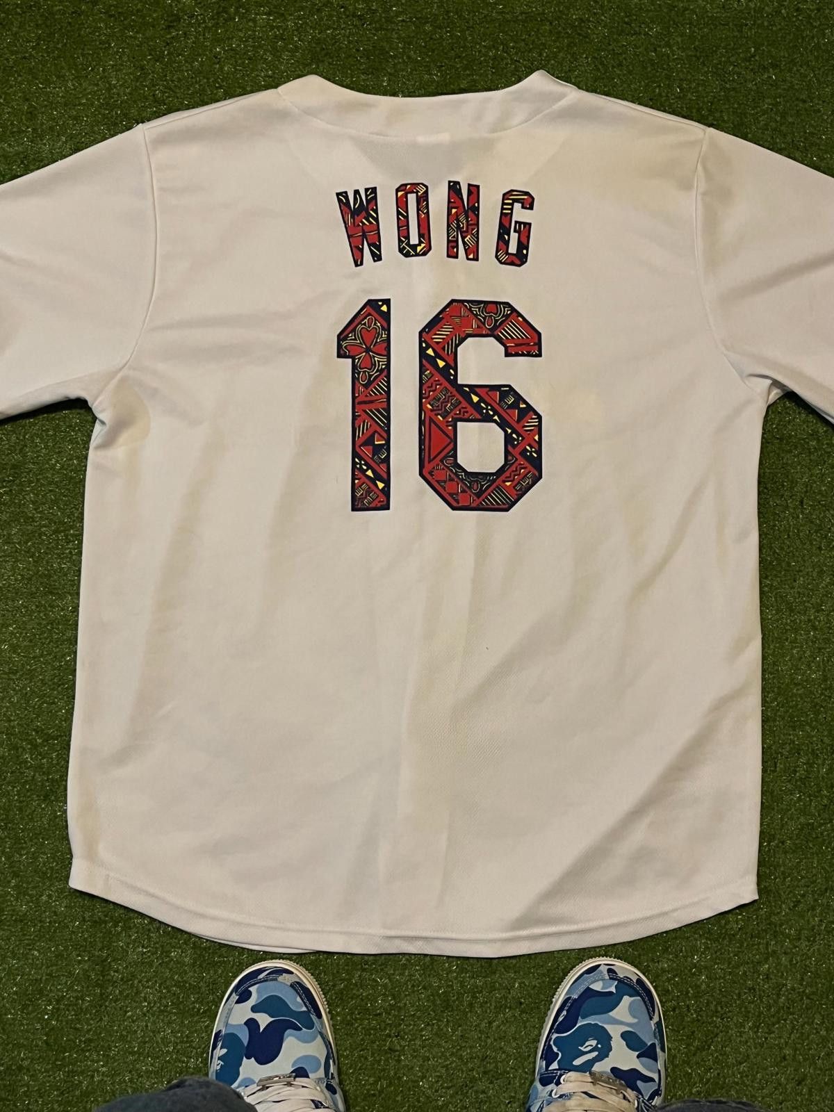 Unknown London St. Louis Cardinals Baseball Jersey #16 Wong Size ONE SIZE - 2 Thumbnail