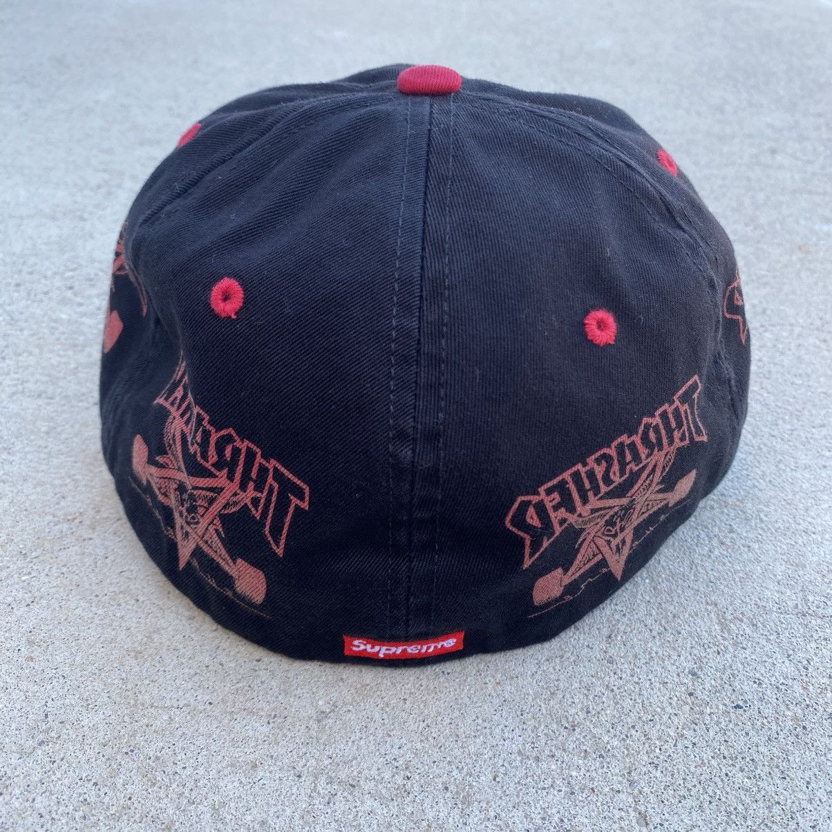 Supreme Supreme Thrasher 6-Panel Hat Fitted Medium Black Red 2021 Size ONE SIZE - 4 Thumbnail