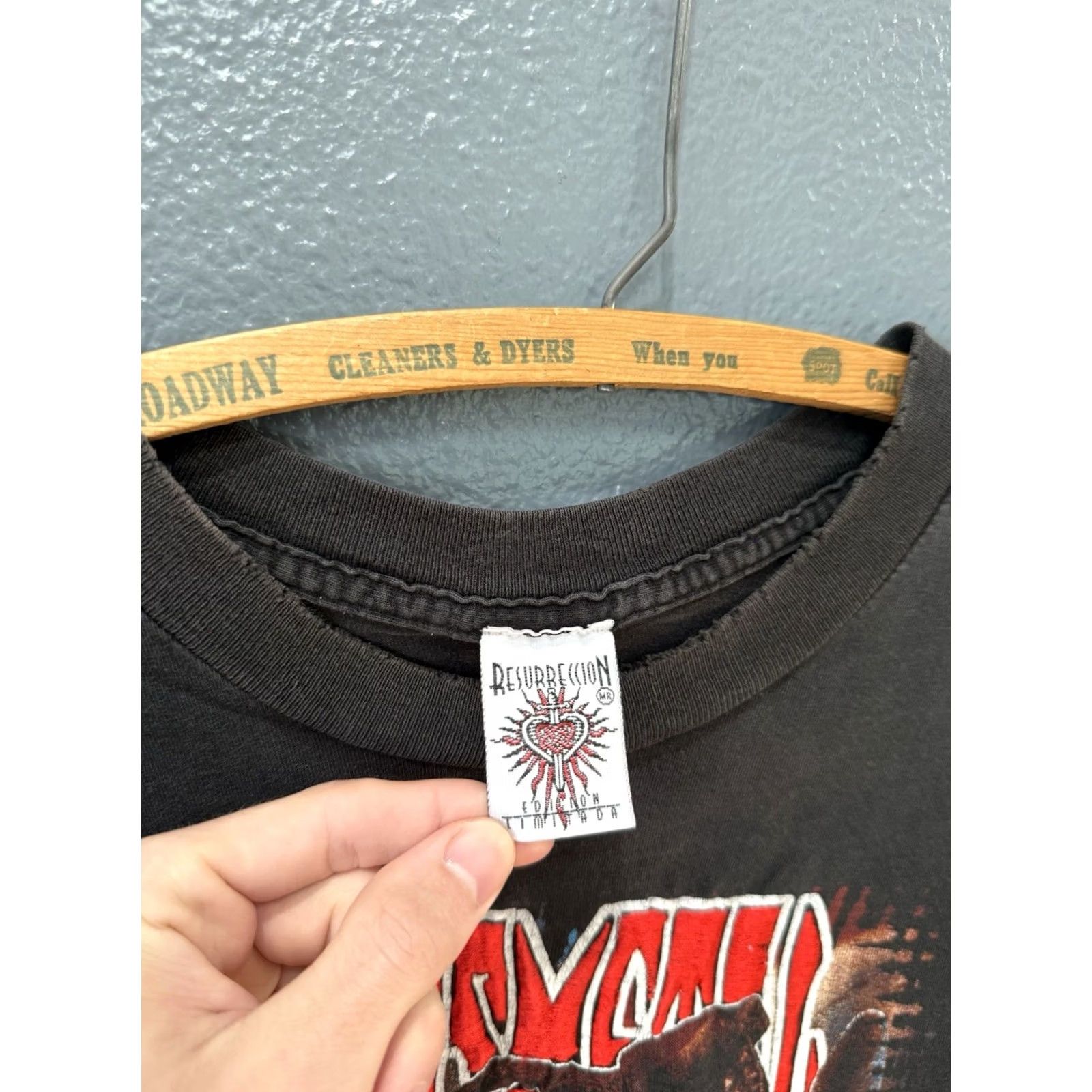 Vintage VINTAGE Resurrection Band Tee Shirt Black L Mens 90s Shirt Size L 90s Size US L / EU 52-54 / 3 - 2 Thumbnail