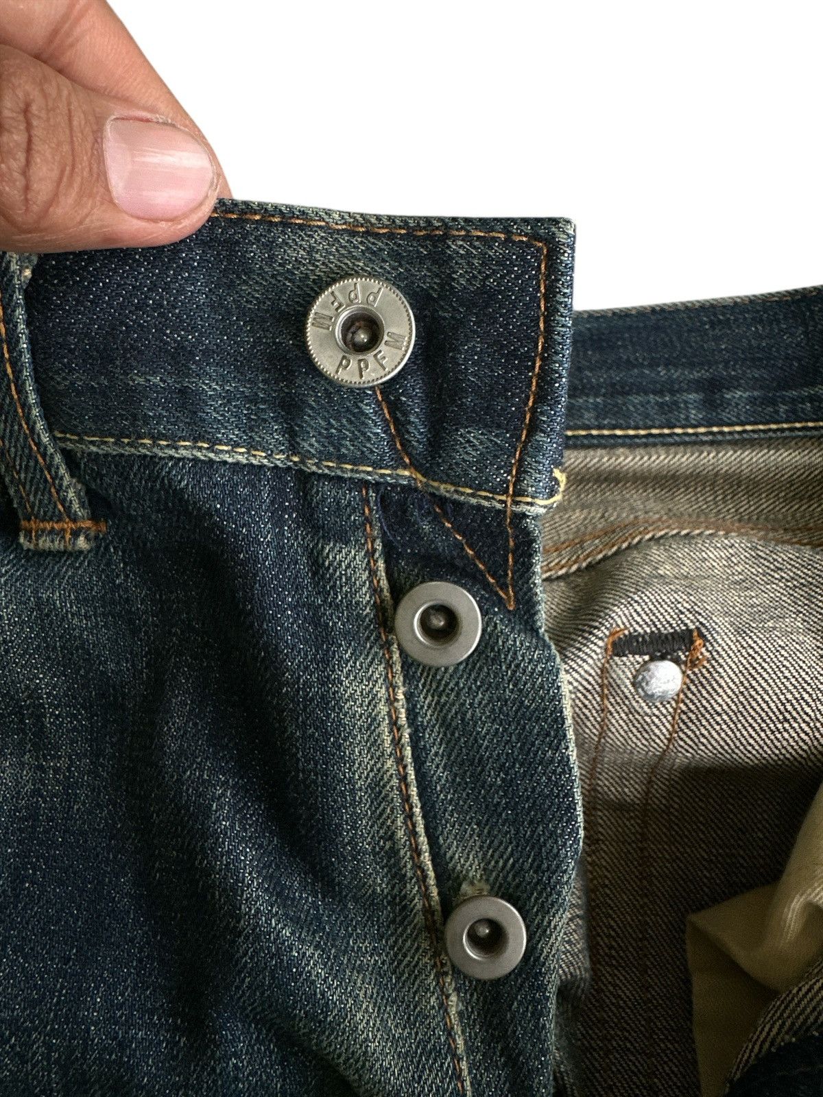 Kapital Distress Designer PPFM Selvedge Denim . Size US 31 - 14 Thumbnail