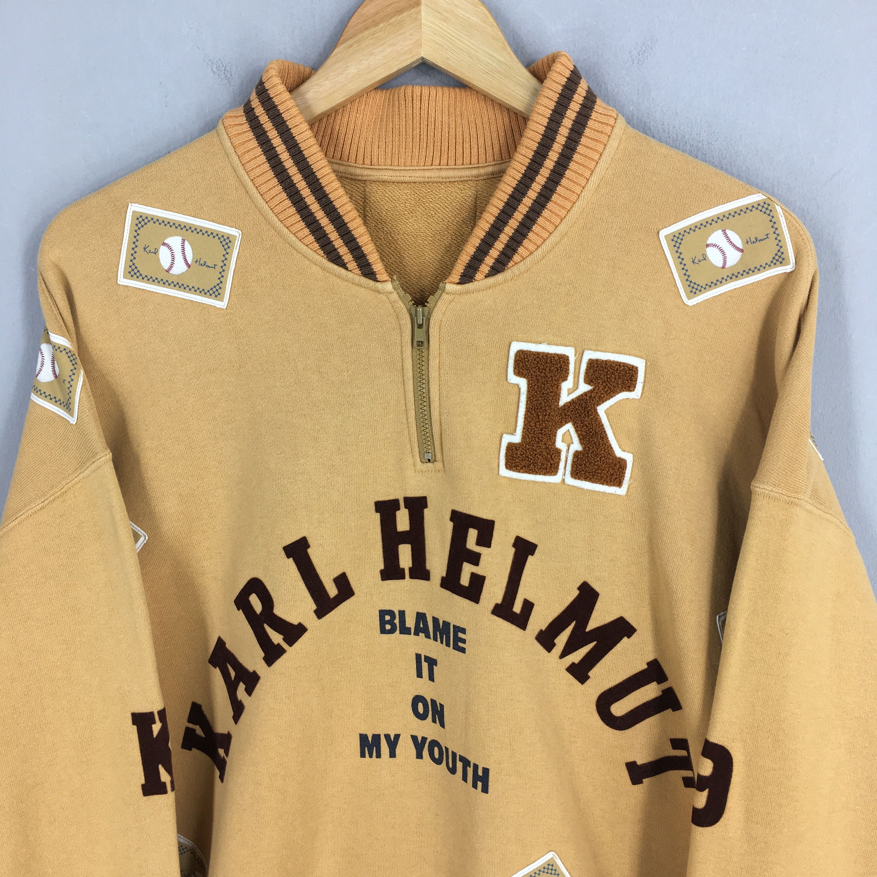 Designer × Karl Helmut × PPFM Vintage Karl Helmut Half Zipper Sweater Large Size US L / EU 52-54 / 3 - 2 Thumbnail