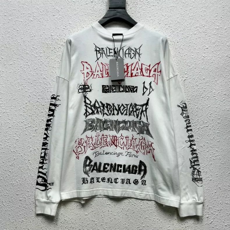 Balenciaga Balenciaga 2024 Limited Totem Full Print Logo White Graffi Size US M / EU 48-50 / 2 - 1 Thumbnail