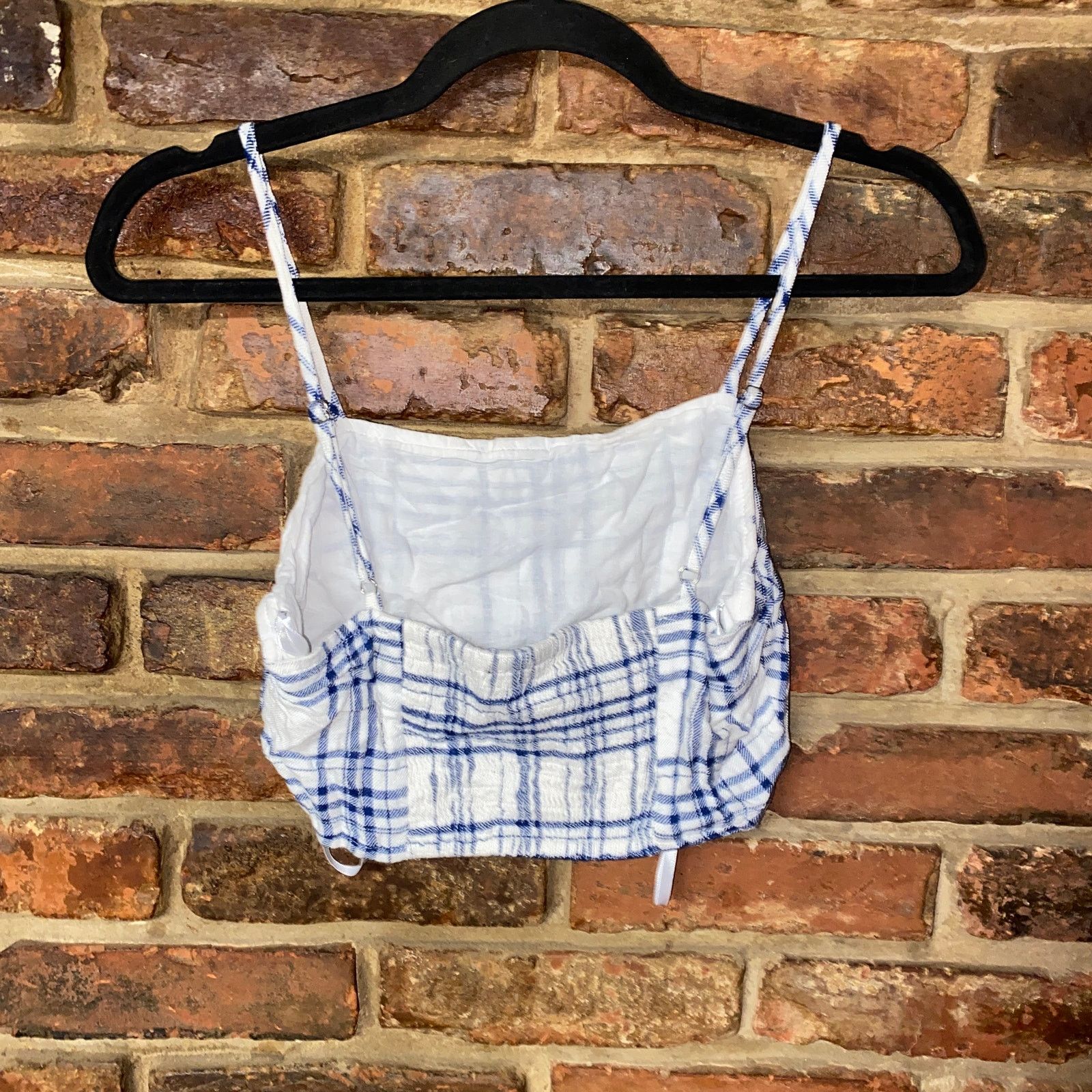 Lulus Lulus Warm Welcome Blue White Plaid Crop Tank Top Small Size S / US 4 / IT 40 - 7 Thumbnail