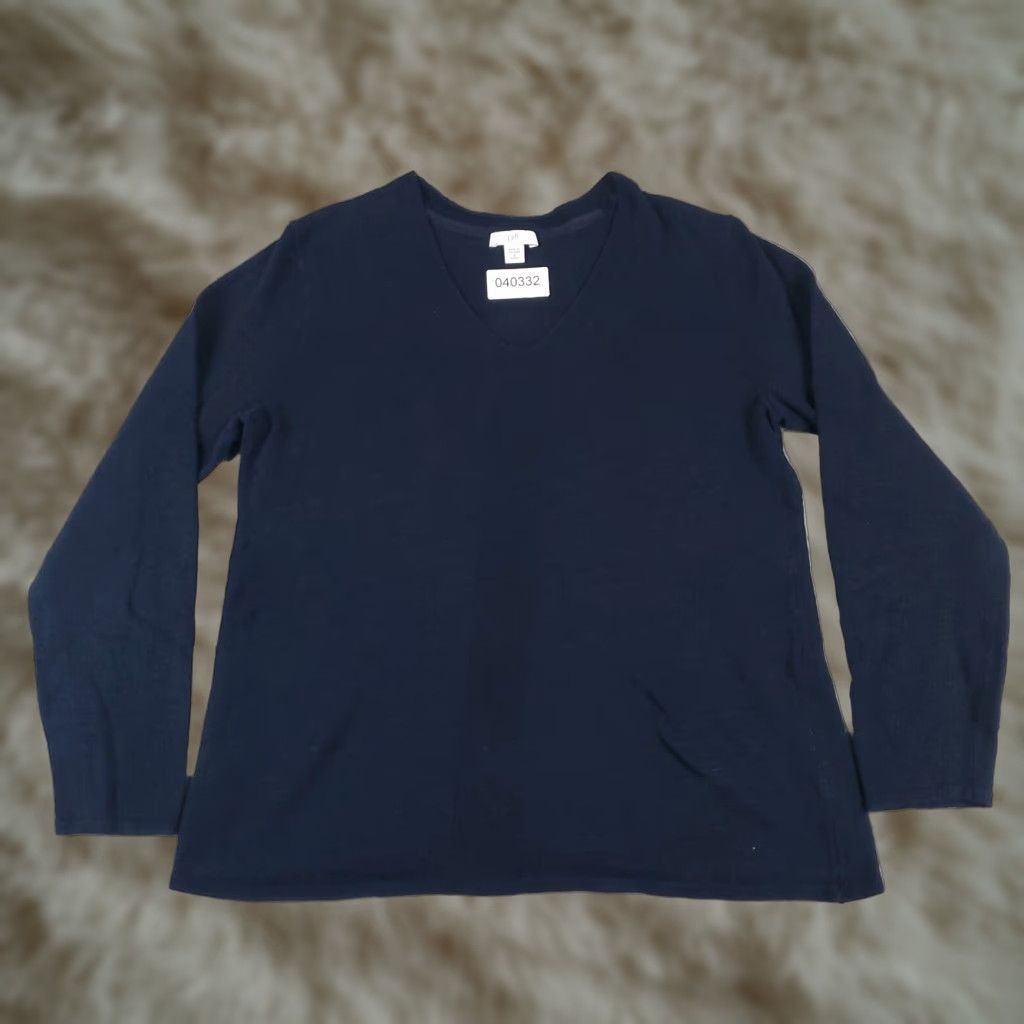 J. Jill J Jill Blue V Neck Pullover Sweater Womens Small Size S / US 4 / IT 40 - 1 Thumbnail