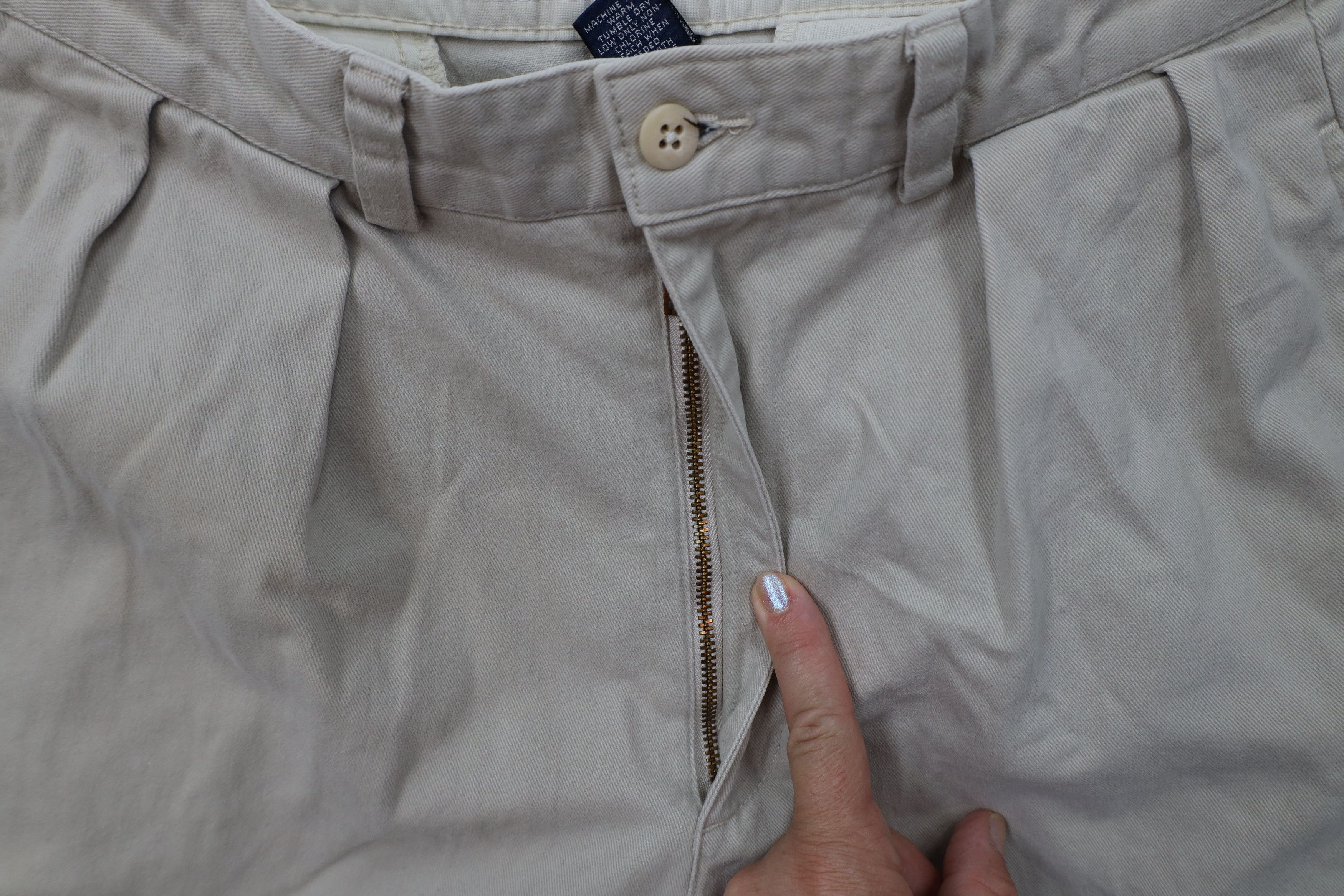 Ralph Lauren Vintage 90s Ralph Lauren Pleated Cuffed Chino Pants Cotton Size US 29 - 6 Thumbnail