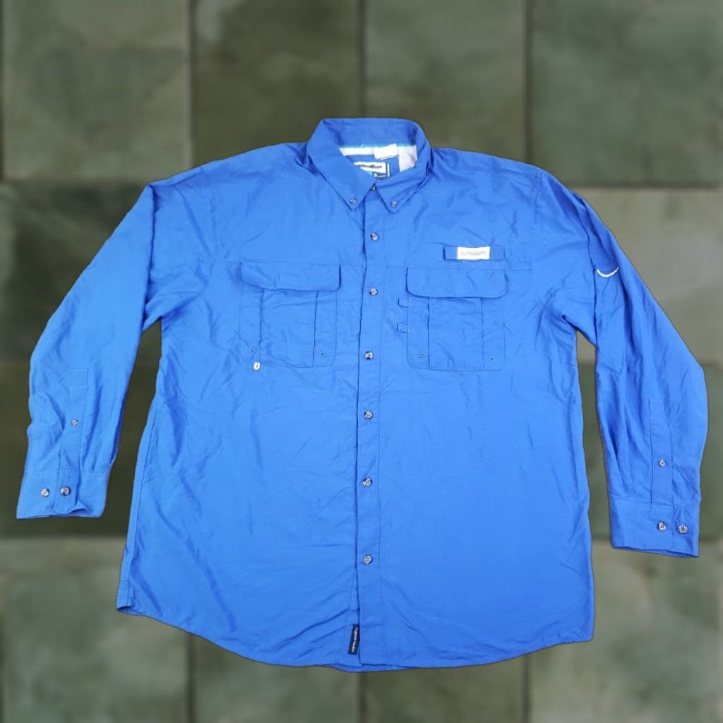 Vintage Magellan Shirt Mens XL Blue Button Up Angler Fit Vented Fishing Lightweight Size US XL / EU 56 / 4 - 1 Thumbnail