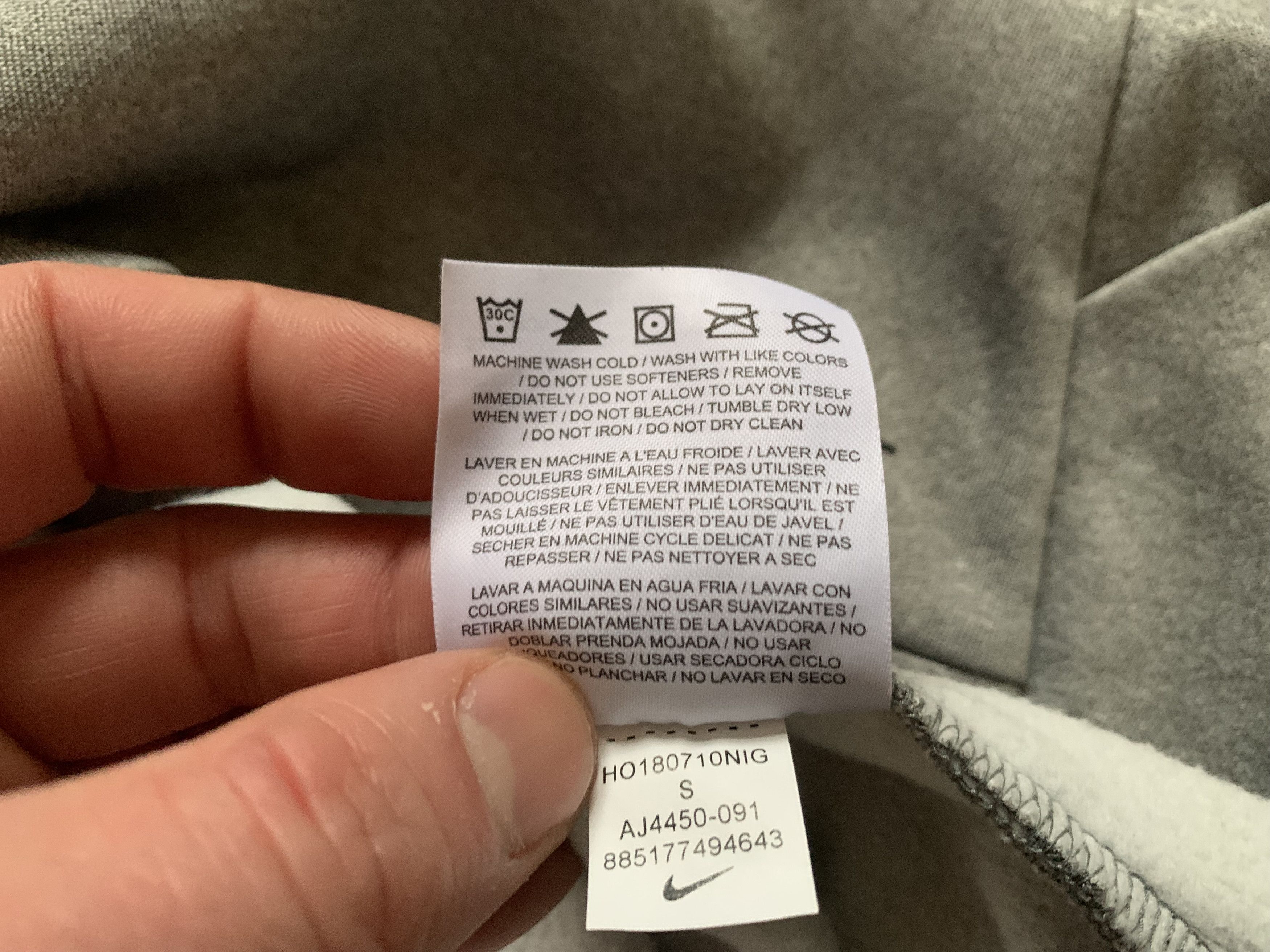 Nike Nike Dri Fit Grey Zip Hoodie Size US S / EU 44-46 / 1 - 8 Thumbnail