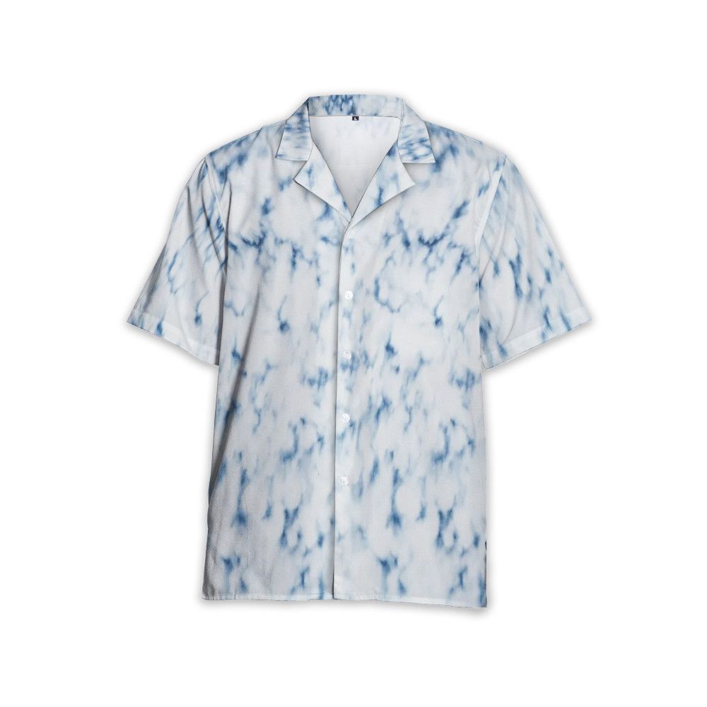 Designer Summer White and Blue Shirt Size US M / EU 48-50 / 2 - 1 Thumbnail