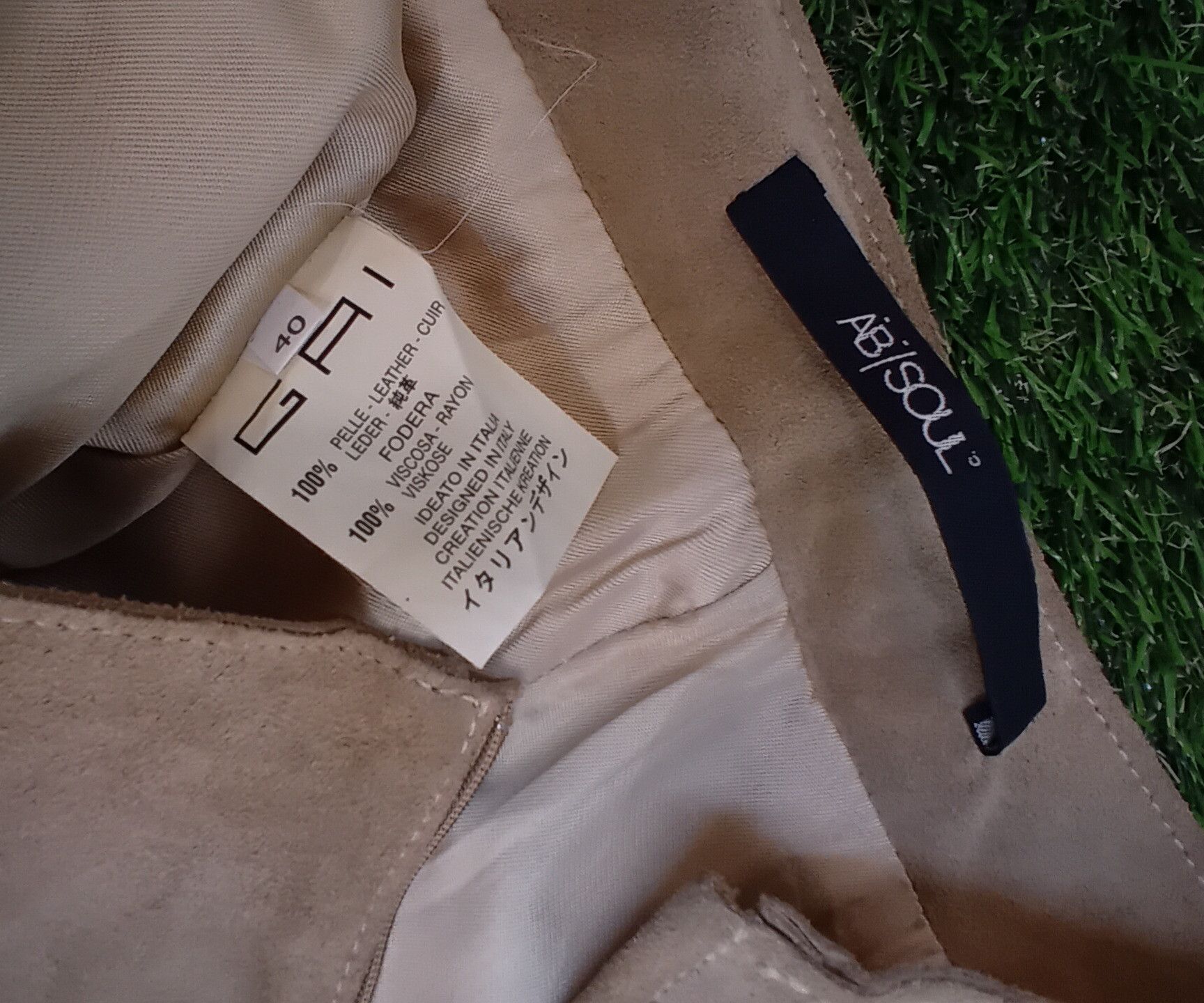 Other A°B°/SOUL° Archive Nude Suede Leather Suit (Blazer+Pants) Size S / US 4 / IT 40 - 10 Thumbnail