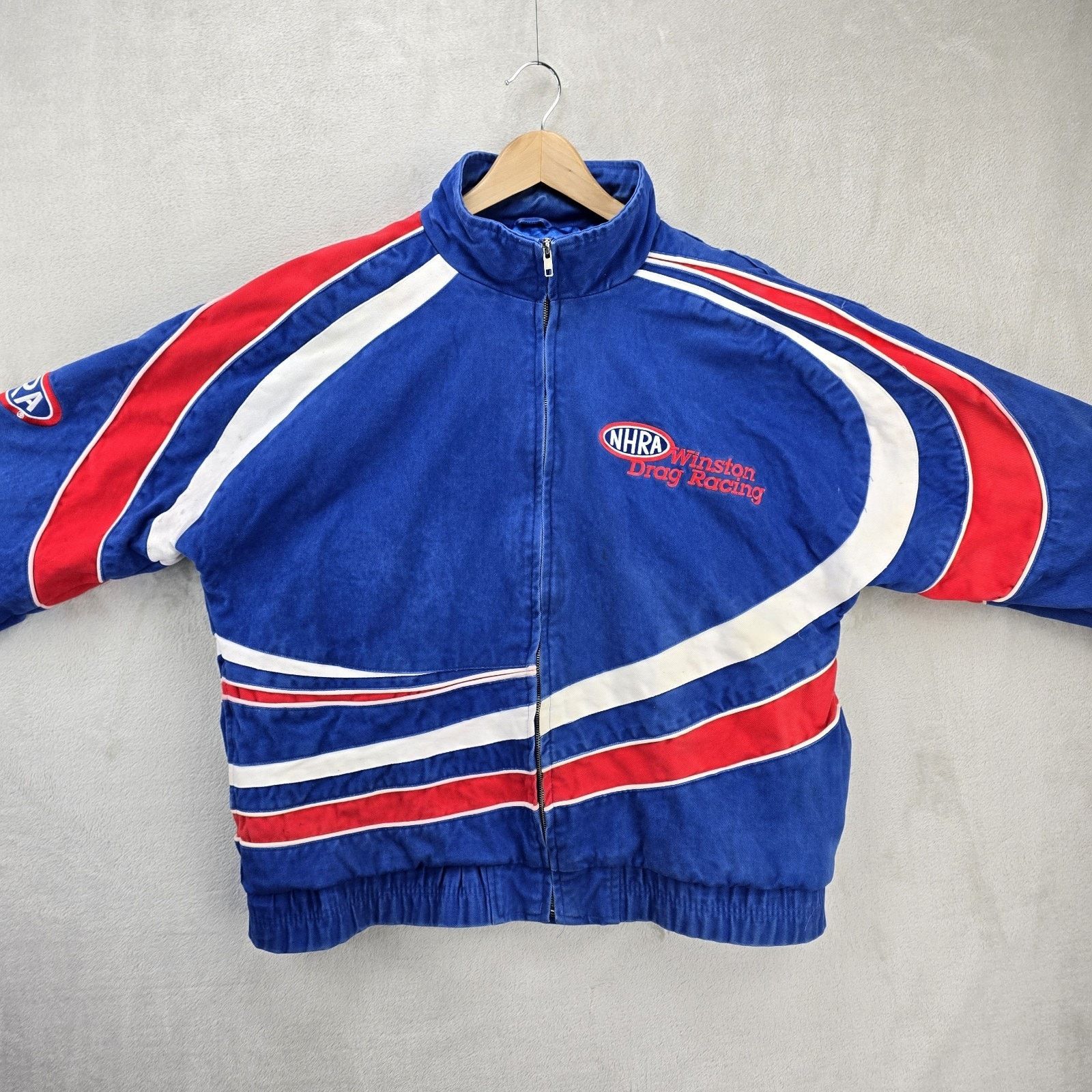 NASCAR VTG NHRA Winston Drag Racing Jacket Mens Large Nascar 90s Size US L / EU 52-54 / 3 - 3 Thumbnail