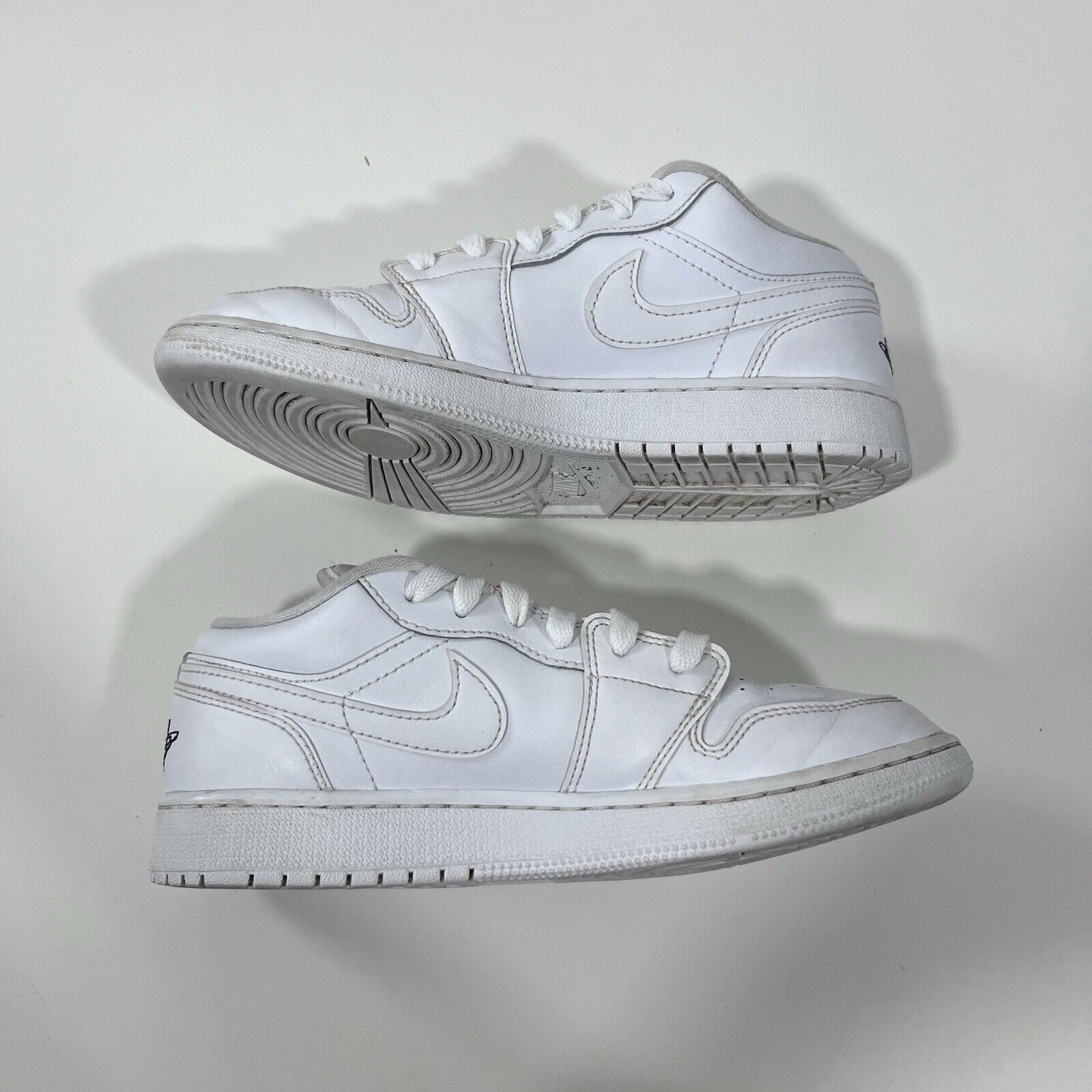 Jordan Brand SZ 4.5Y / 6 W - Jordan 1 Low Triple White (553560 101) Size US 6 / IT 36 - 3 Thumbnail