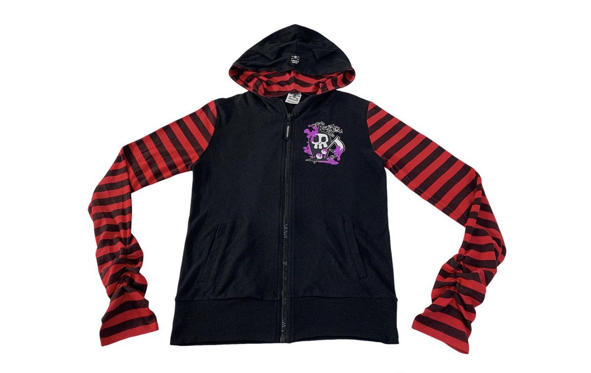 Japanese Brand Superlover Japan Gothic Big Logo Striped Hooded Full Zip Size M / US 6-8 / IT 42-44 - 1 Thumbnail