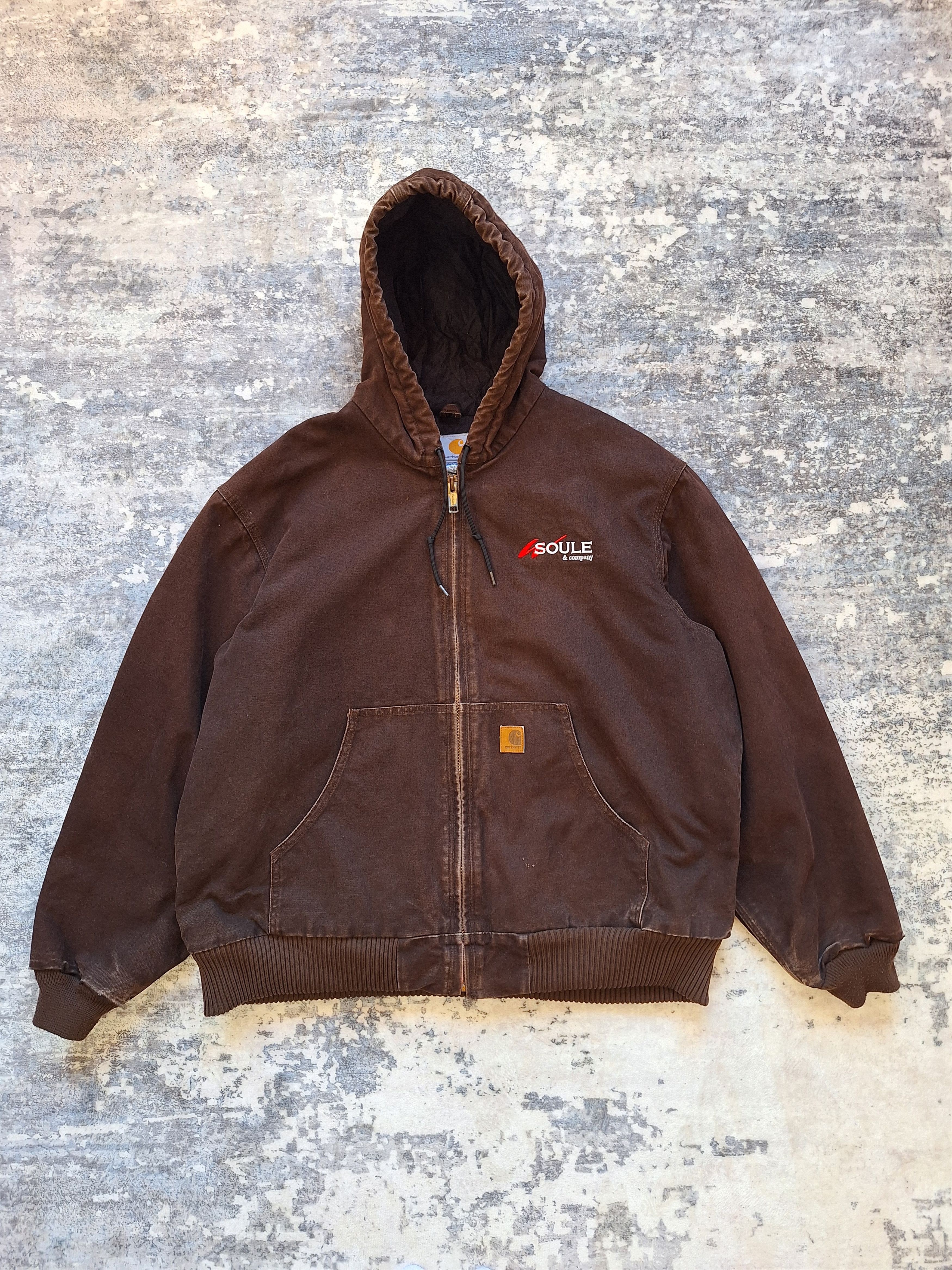 image of Carhartt Active Jacket Vintage Size XL Brown J131 Detroit, Men's