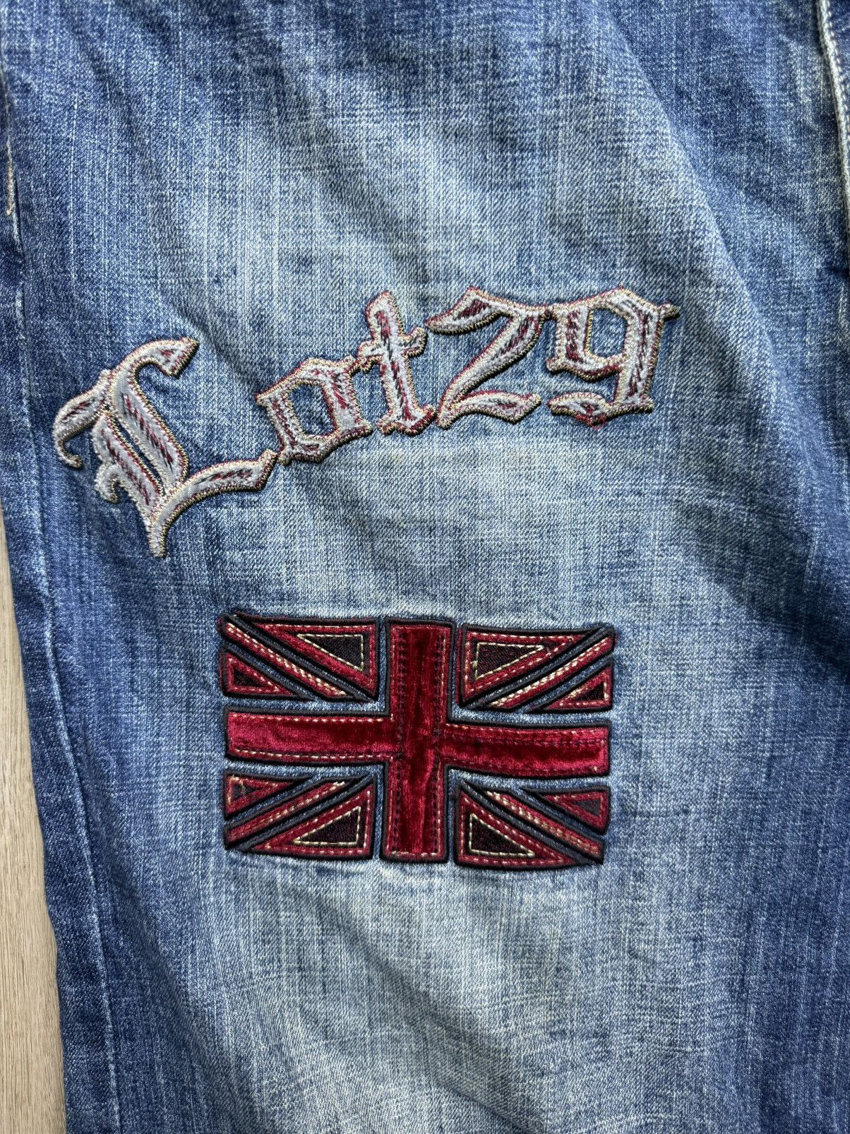 Other Y2K Lot 29 jeans with embroidered Union Jack flag Size US 40 / EU 56 - 2 Thumbnail