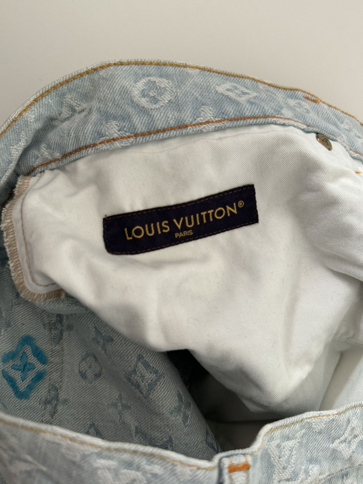 Louis Vuitton × Tyler The Creator Louis Vuitton Tyler The Creator Monogram Denim Pants Size US 34 / EU 50 - 7 Thumbnail