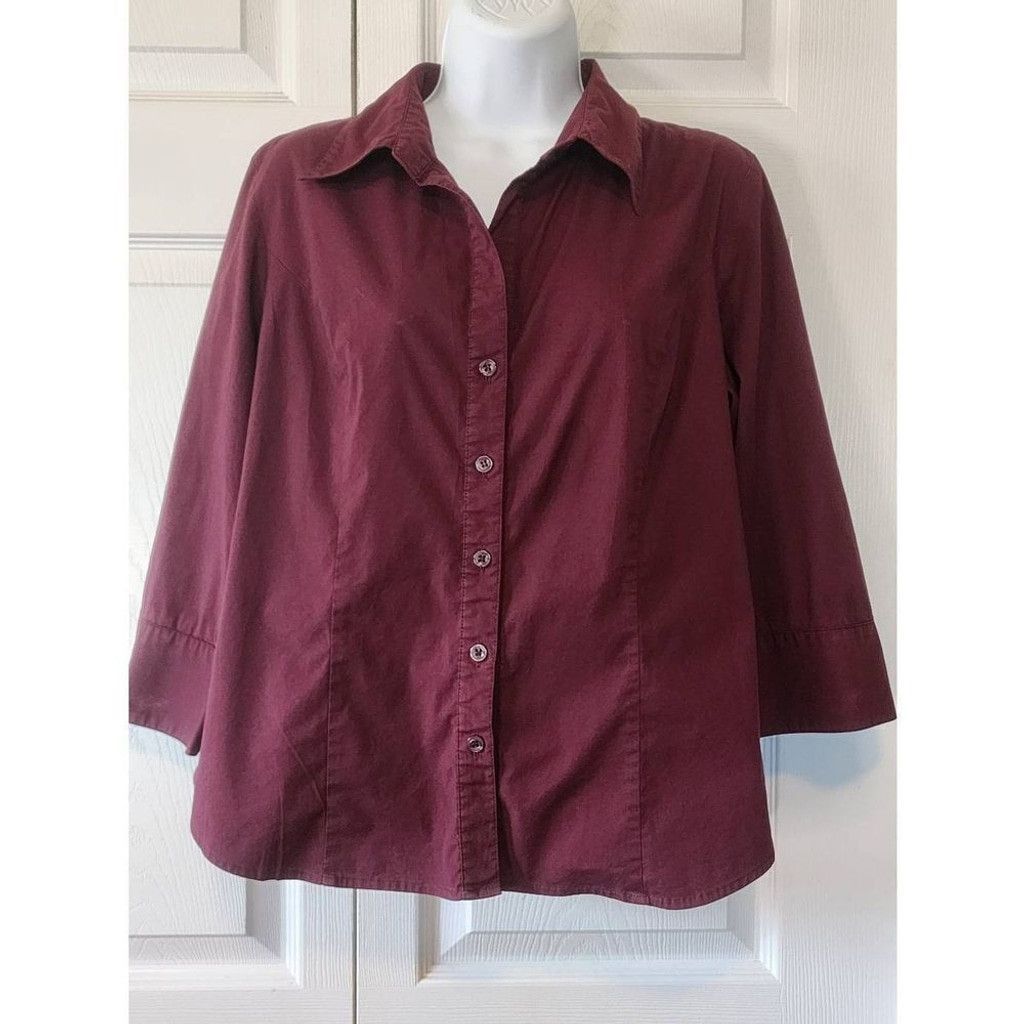 Other Apostrophe Marroon Blouse Size L / US 10 / IT 46 - 1 Thumbnail