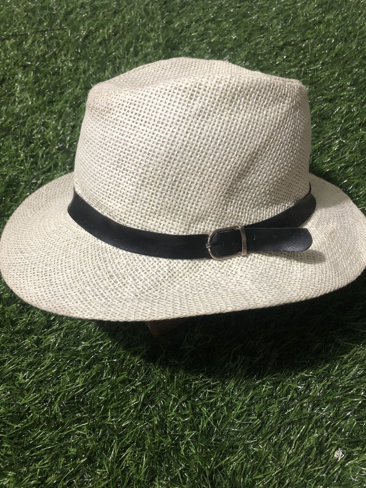 Vintage HAT x FEDORA IVORY WHITE x VTG Size 28 - 5 Thumbnail