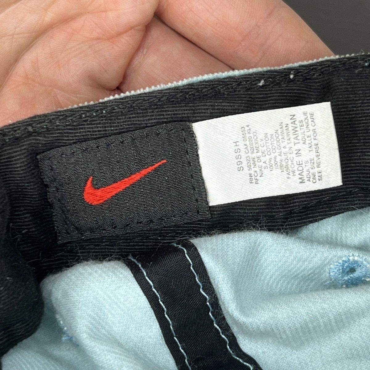 Nike × Vintage Nike Hat Cap Blue 90s Swoosh Logo Y2K Retro Size ONE SIZE - 6 Thumbnail