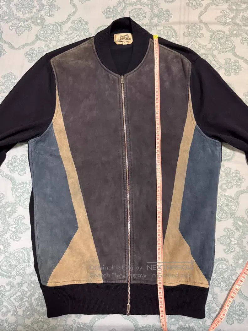 Hermes Hermes Wool and Leather Blazer, 100% Wool + 100% Sheep Lea Size US M / EU 48-50 / 2 - 5 Thumbnail