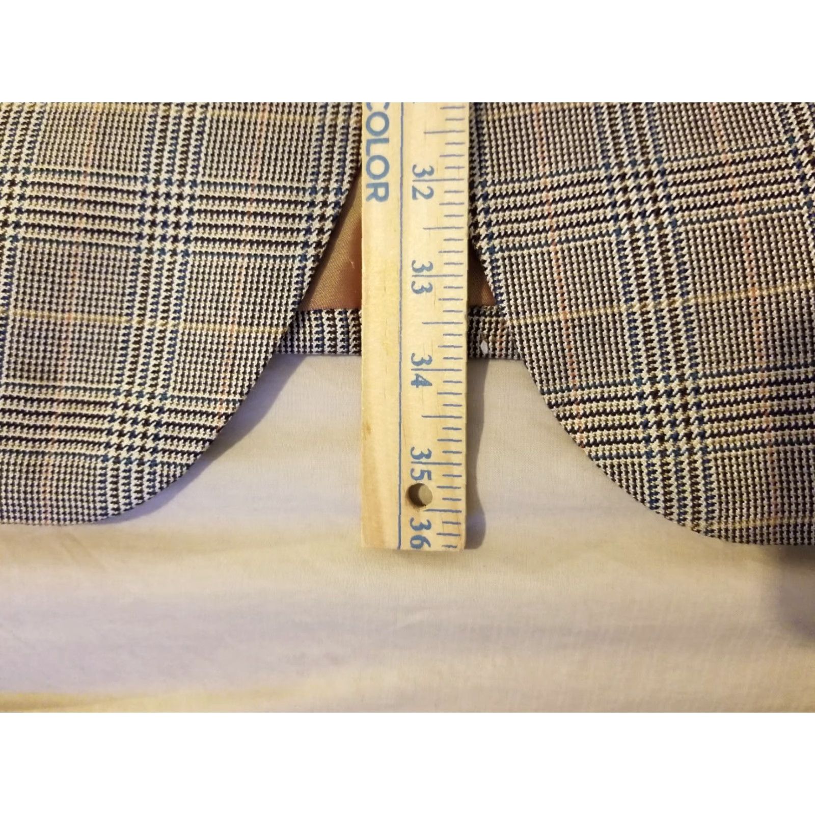 Vintage Alan Flusser Mens Blazer 44L Silk Wool Jacket Khaki Size 44R - 6 Thumbnail