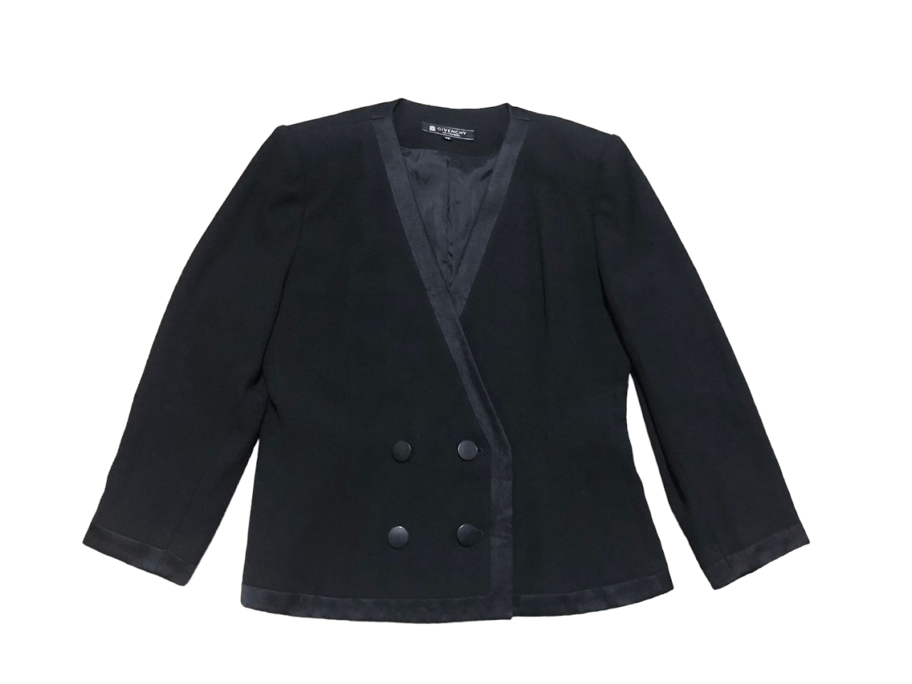 image of Givenchy Hi Formal Coat Jacket Double Breast in Black, Women's (Size Medium)