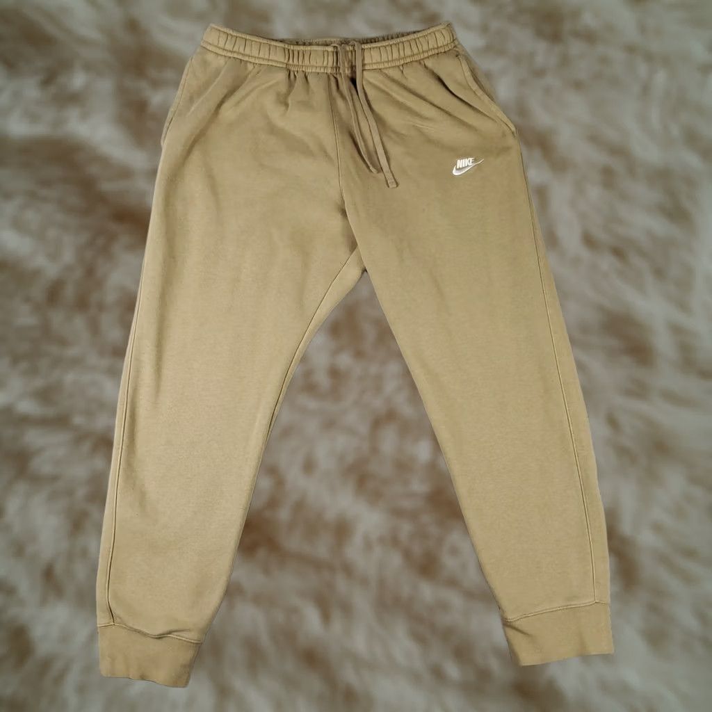 Nike Nike Pants Mens XL Beige Swoosh Track Joggers Sweatpants Regular Fit with Pockets Toys Note: Dri Fit Model—N/A Size US 36 / EU 52 - 1 Thumbnail
