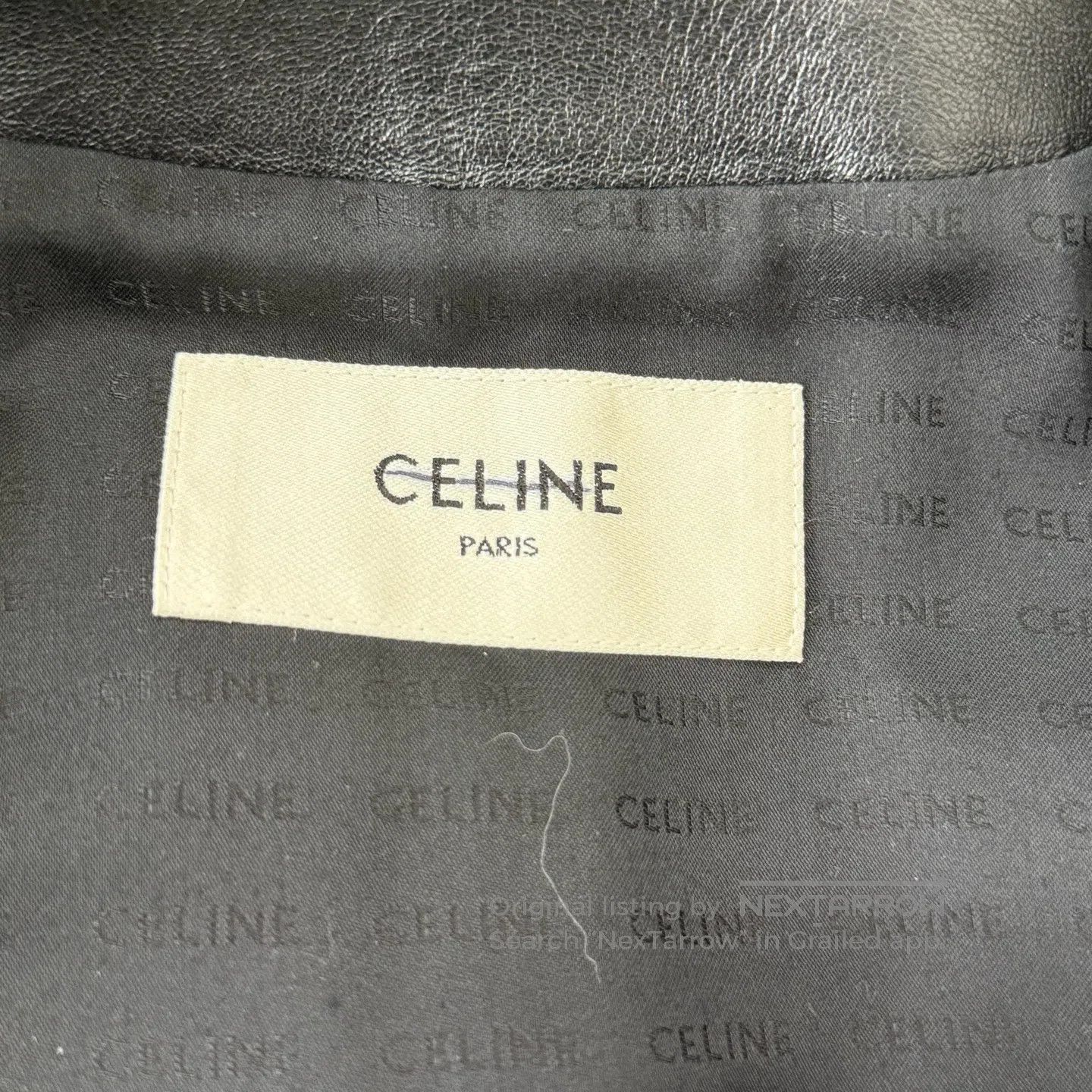 Celine CELINE Solid Color Round Neck Pocket Single-Breasted Leath Size XXS / US 00 / IT 34 - 4 Thumbnail