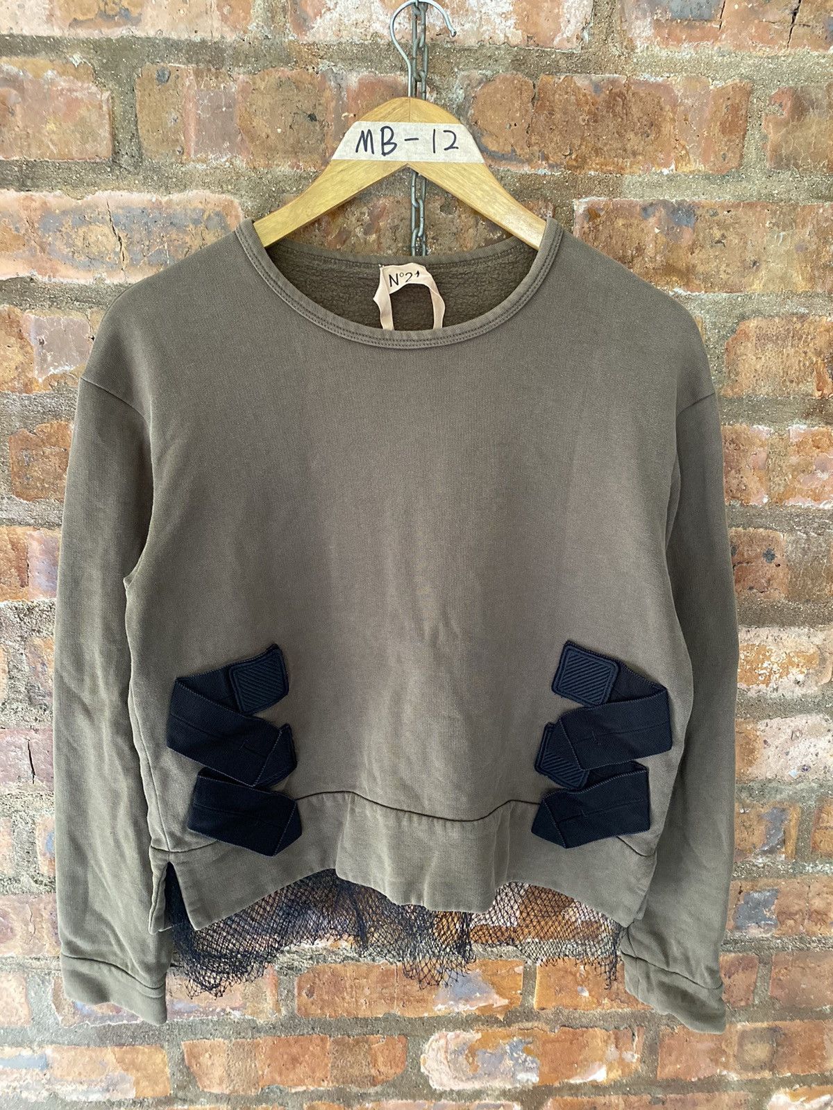 N21 2000s N21 Bondage hem Mesh sweatshirt Size M / US 6-8 / IT 42-44 - 2 Thumbnail