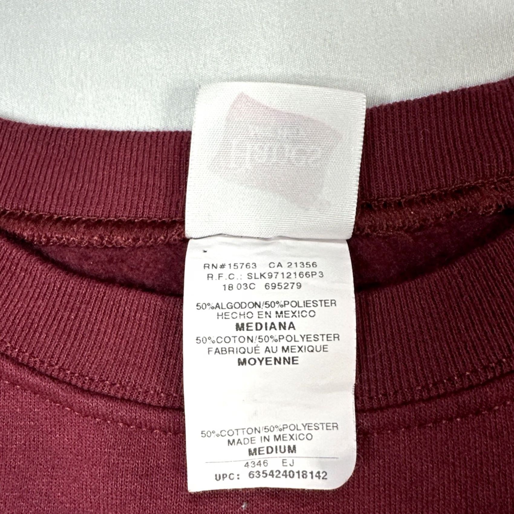 Hanes VINTAGE Hanes Her Way Shirt M Burgundy Grandma Sweatshirt Scarecrow Only Had Brain Size US M / EU 48-50 / 2 - 7 Thumbnail