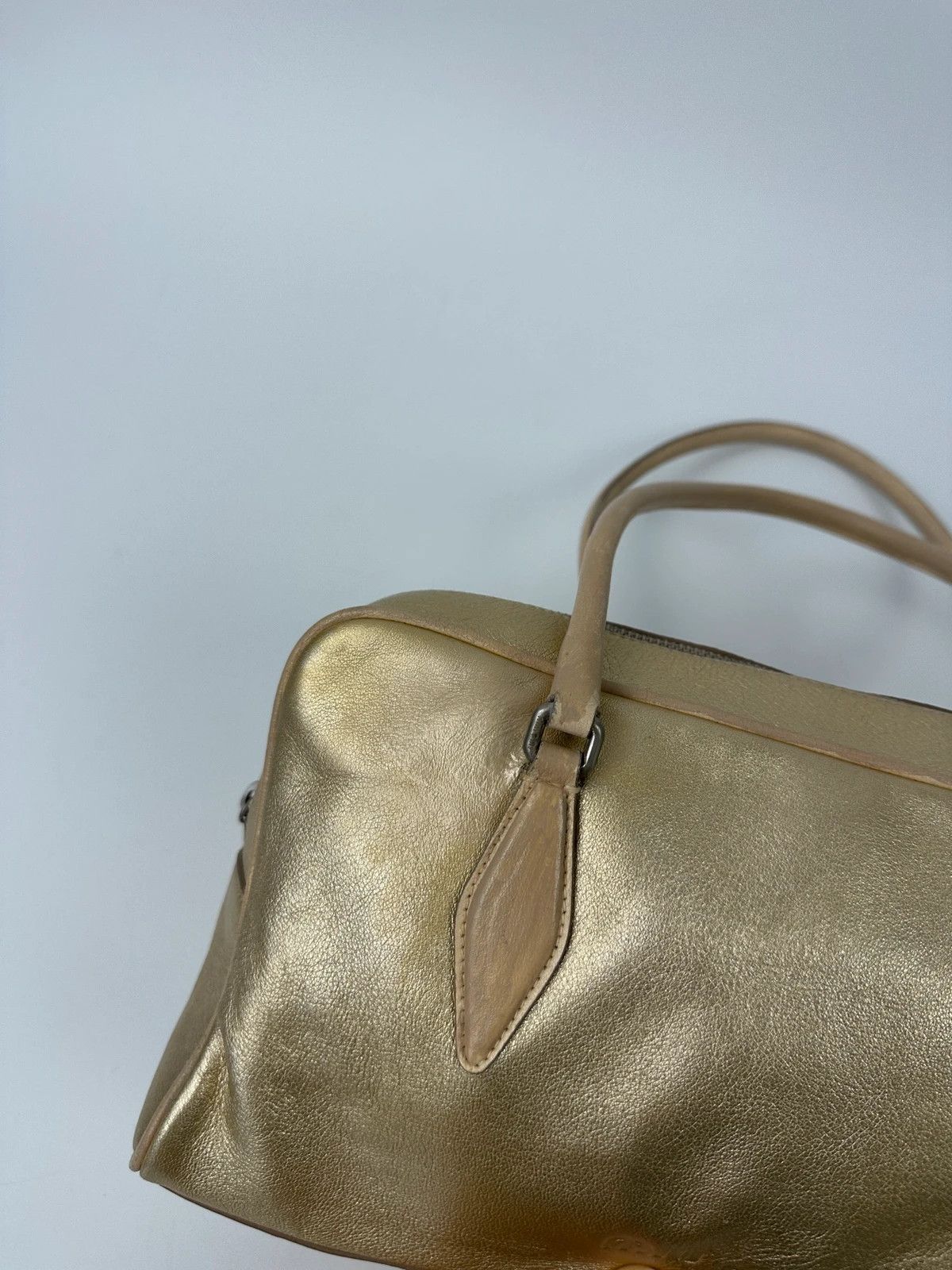 Miu Miu Miu Miu 90’s Gold Leather Shiny Boston Handbag ShoulderBag Size ONE SIZE - 20 Thumbnail