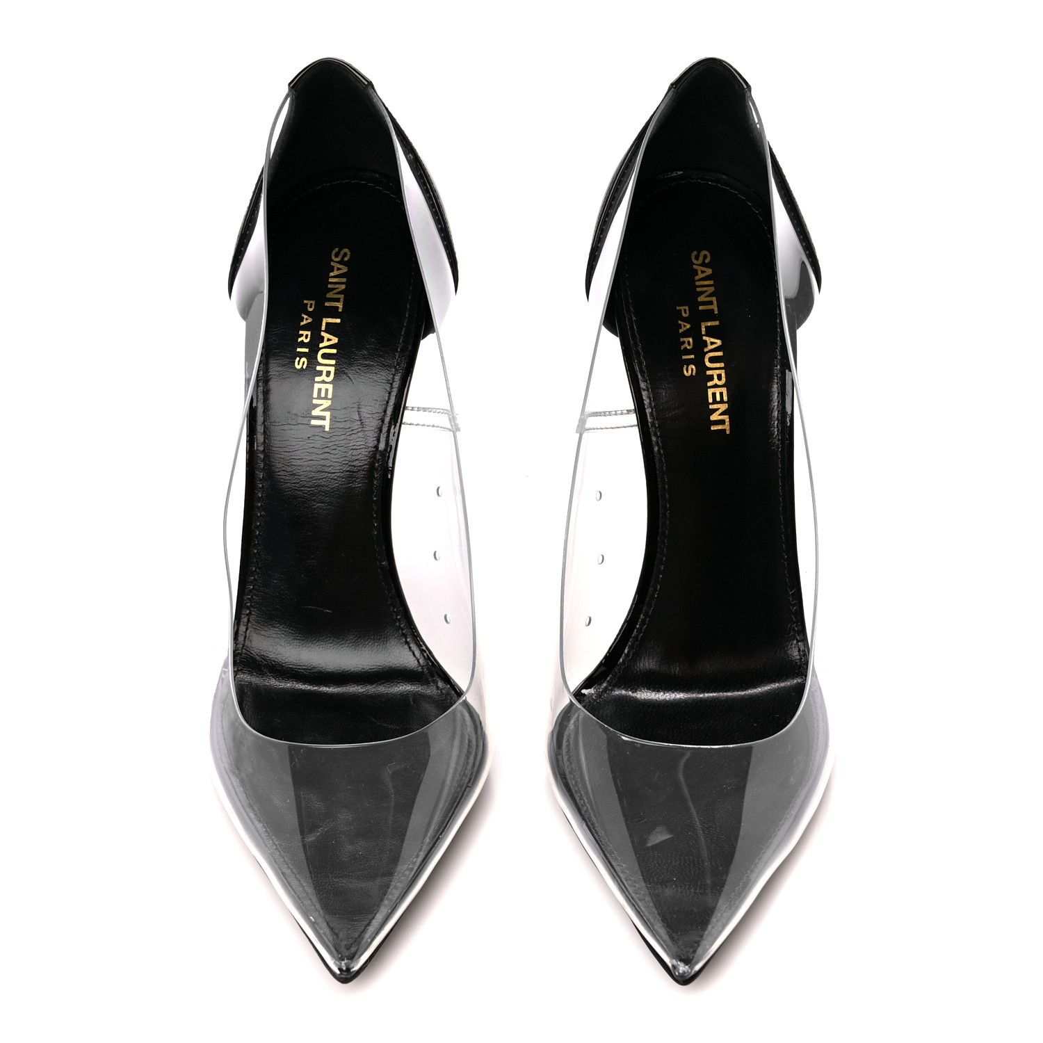 Saint Laurent Paris o1bcso1str1224 Opyum Heel In Pvc in Black Size US 6 / IT 36 - 2 Thumbnail