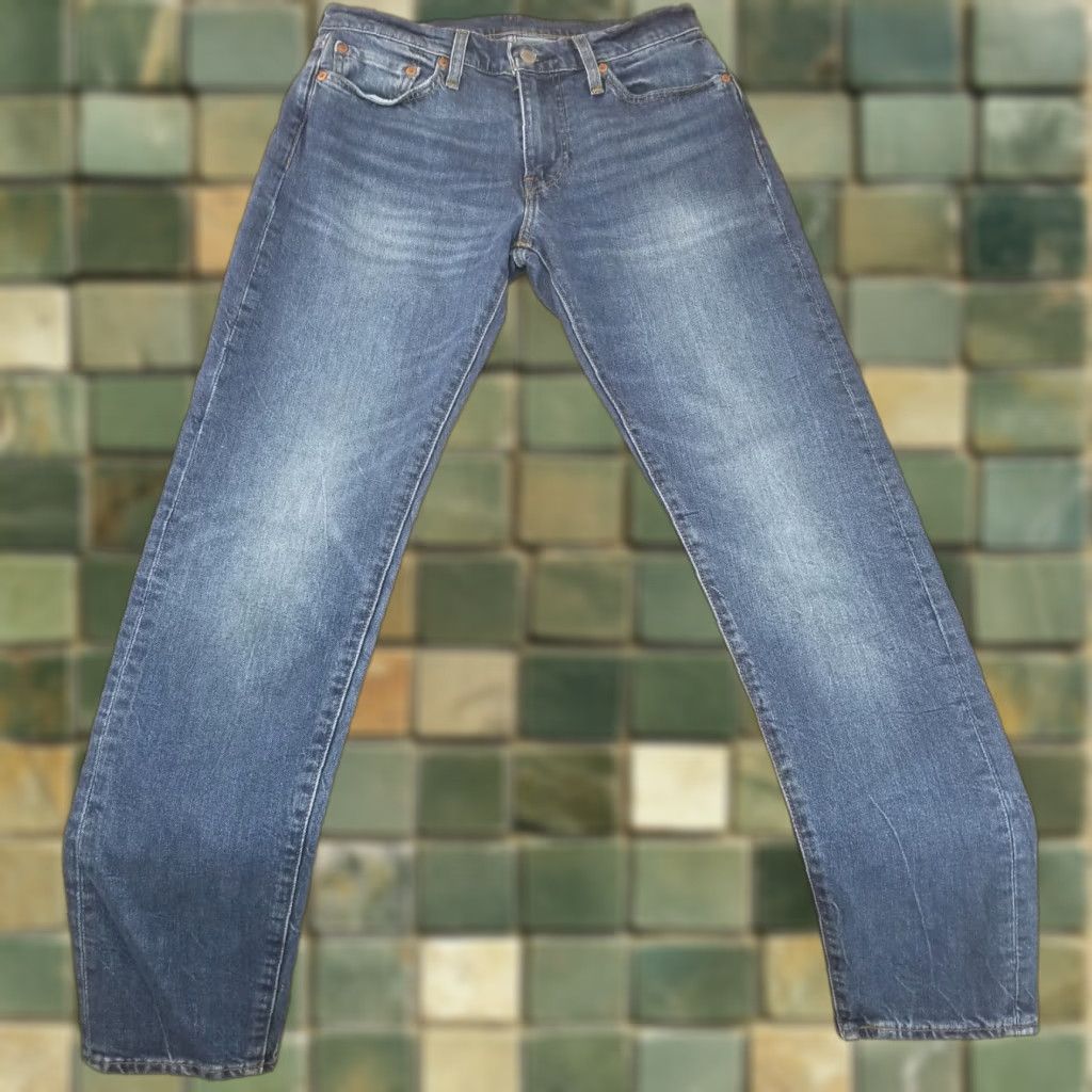 Levi's Levi's 512 Jeans Mens 29x30 Blue Straight Leg Cotton Premium Denim Stretch Regular 5-Pocket Design Belt Loops Zipper Button Size US 29 - 1 Thumbnail