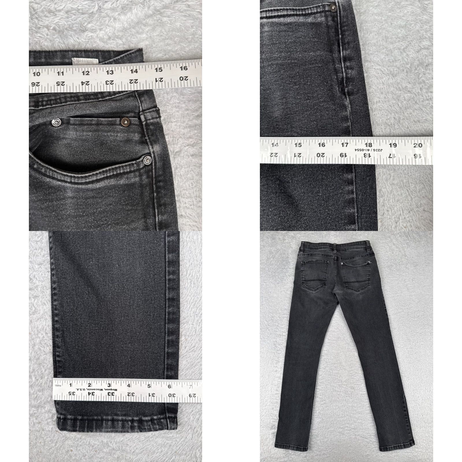 Vintage VINTAGE Paperdenim & Cloth Jeans Womens 30 Black Denim Mid Rise Cotton Blend 29x30 Size 30" / US 8 / IT 44 - 9 Thumbnail
