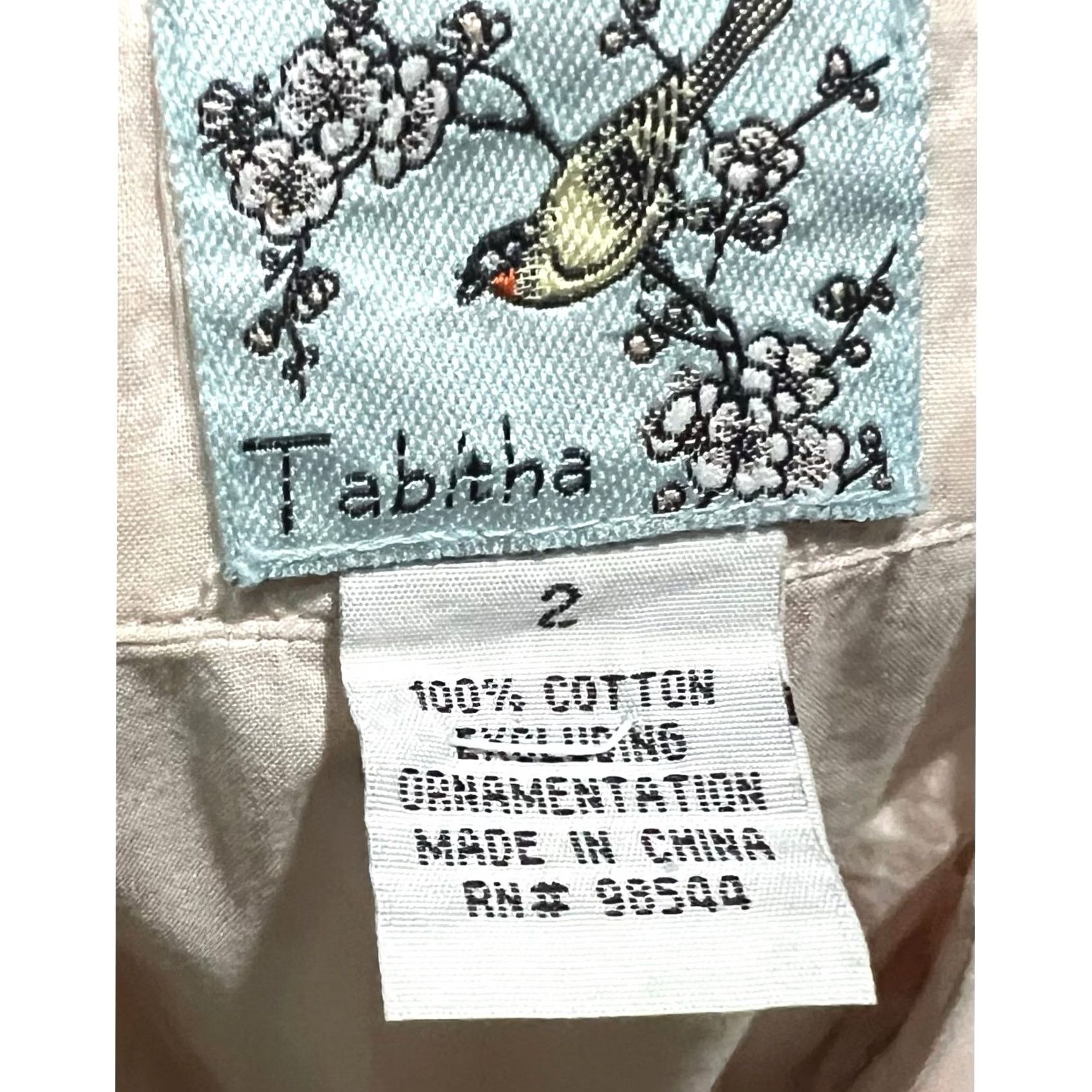 Habitat Tabitha Tunic Top Blouse Peach Cotton Short Sleeve Embroidered Scoop Neck 2 Womens Bohemian / Preppy Size XS / US 0-2 / IT 36-38 - 7 Thumbnail