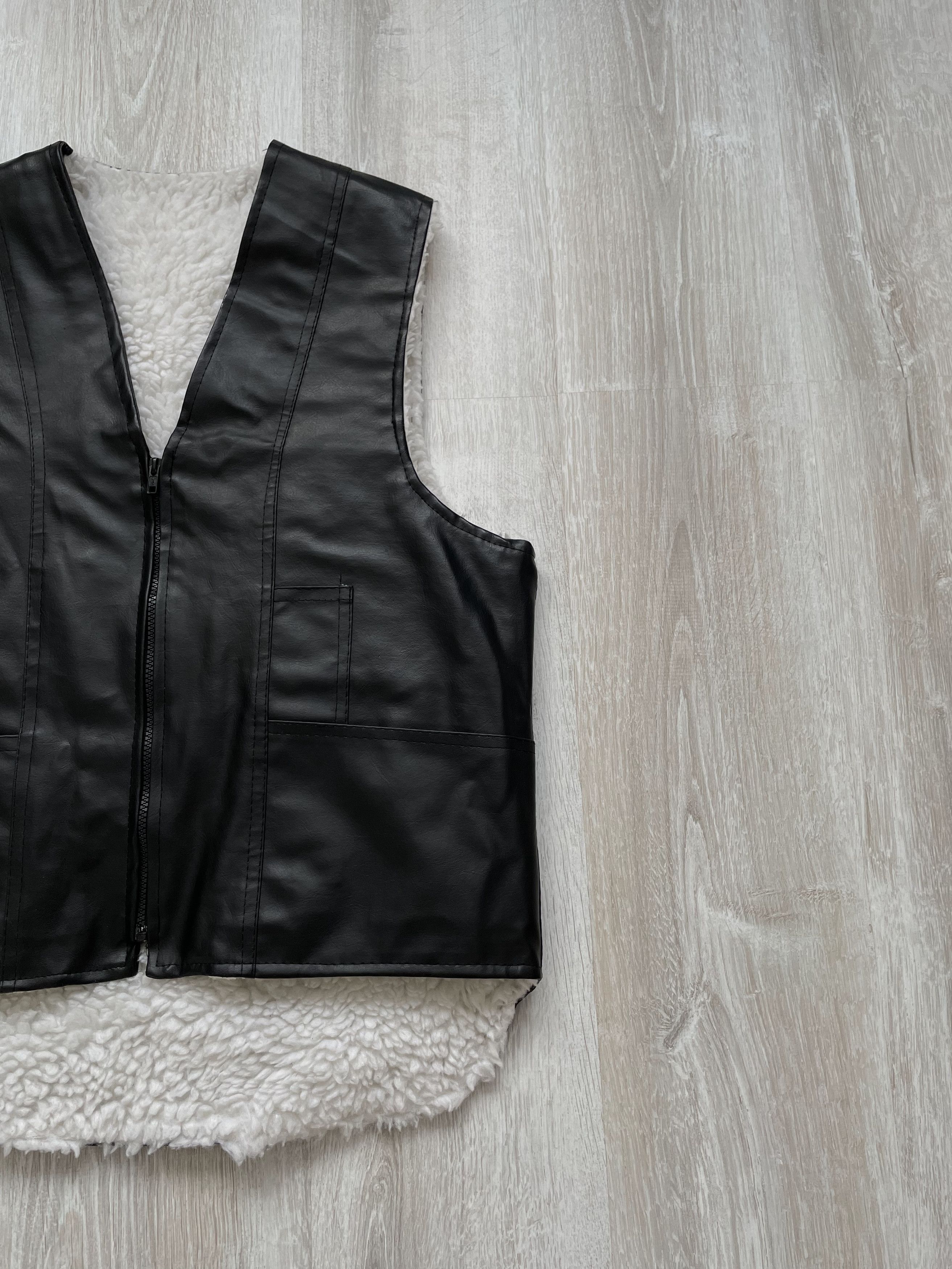If Six Was Nine Vintage Ecco Leather Vest Retro Style Size US M / EU 48-50 / 2 - 2 Thumbnail