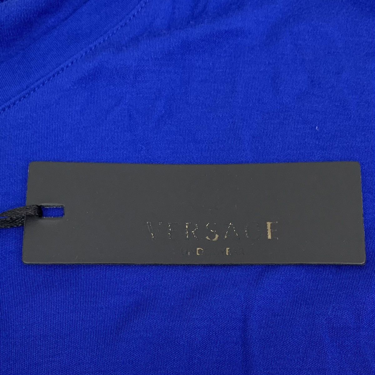 Versace Versace Blue Logo Print Crew Neck T-shirt K26WX Size US XXL / EU 58 / 5 - 6 Thumbnail