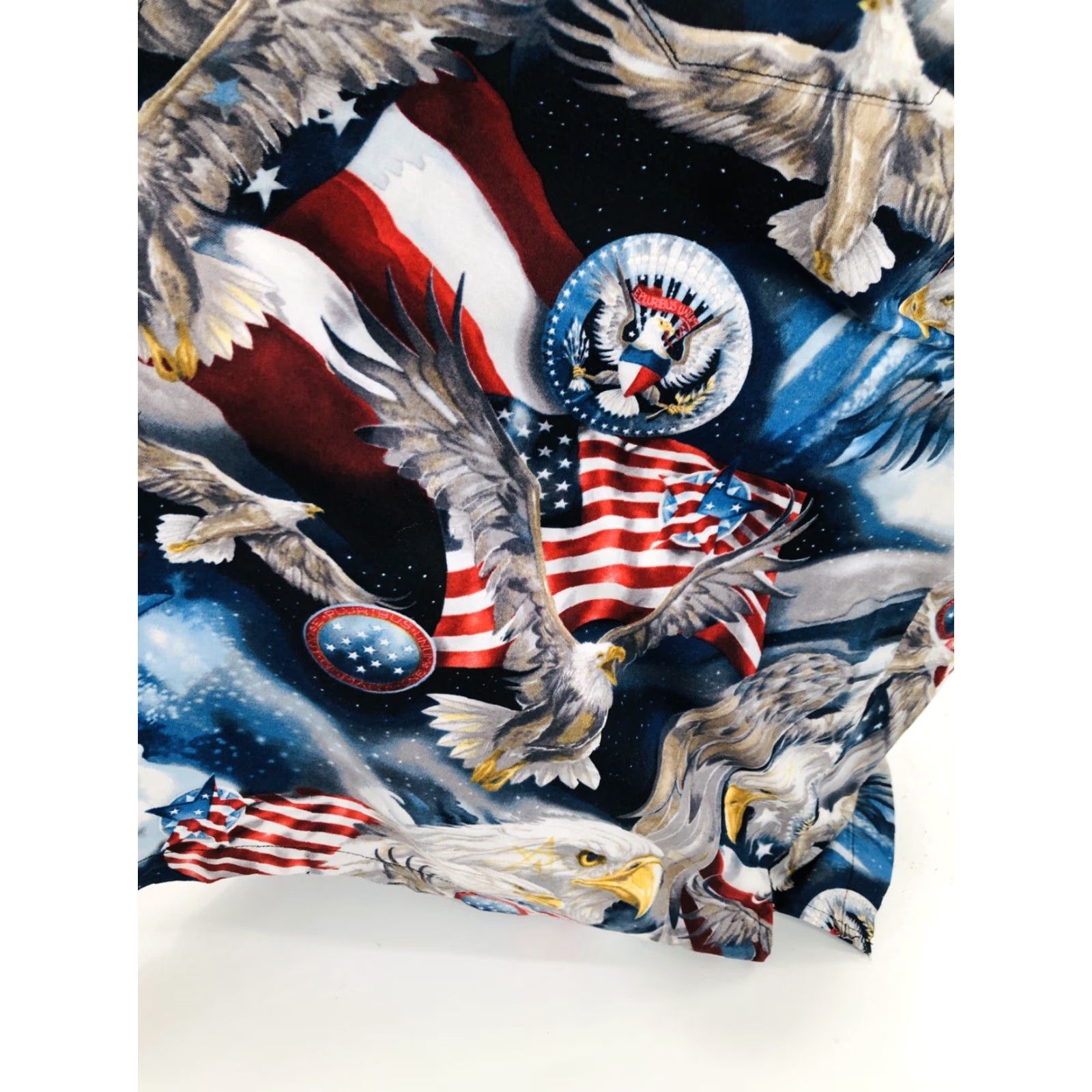 Vintage Nike Shirt 3XL USA Red/White/Blue USA Flag American Eagle 4th of July Button-Up Short Sleeve Mens Shirt Size US XXL / EU 58 / 5 - 6 Thumbnail
