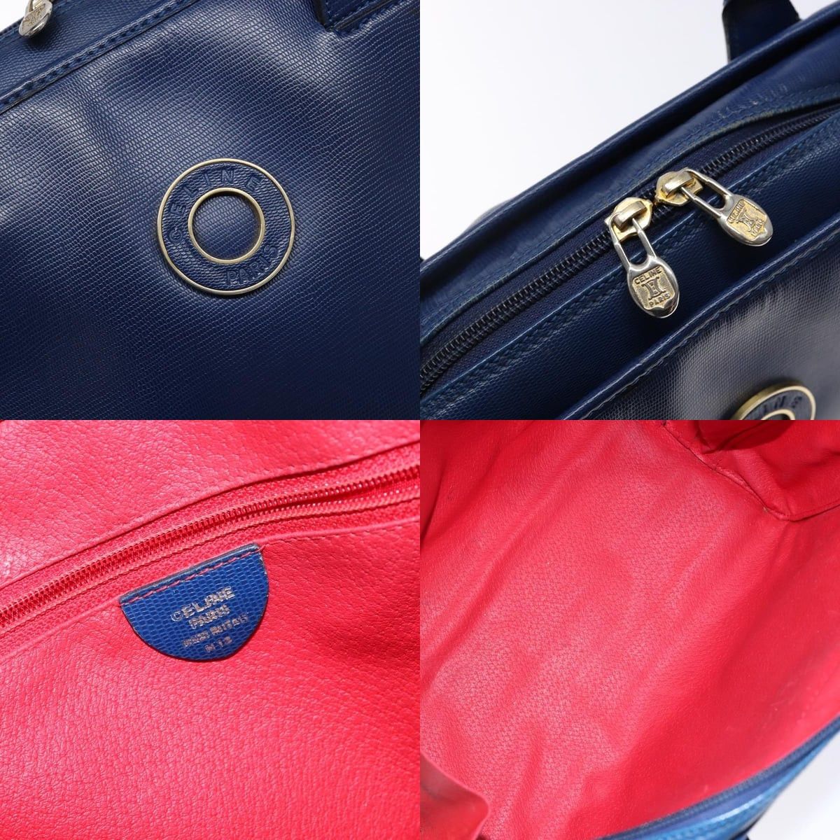 Celine CELINE Hand Bag Leather Blue Gold Size ONE SIZE - 11 Thumbnail