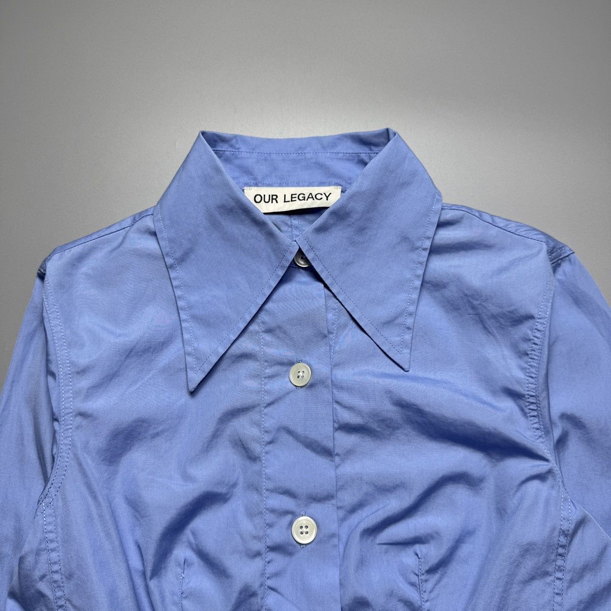 Our Legacy Our Legacy - Blue Union Blouse Longsleeve Size XXS / US 00 / IT 34 - 6 Thumbnail
