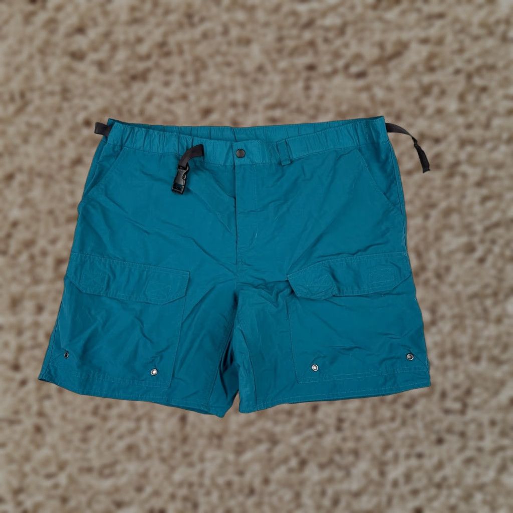 Vintage REI Men Shorts Cargo Belted 40x7 Blue Nylon Cotton 100% Hiking Camping Casual Travel Regular Inseam 7 in Pockets Logo Size US 33 - 1 Thumbnail