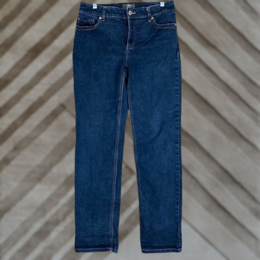 Vintage Chicos Womens Jeans Blue Mid Rise So Slimming Lifting Straight Stretch 1 Jeans Women Regular 31 Inseam 5-Pocket Denim Modern Casual — Mens? Size 25" / US 0 / IT 36 - 1 Thumbnail