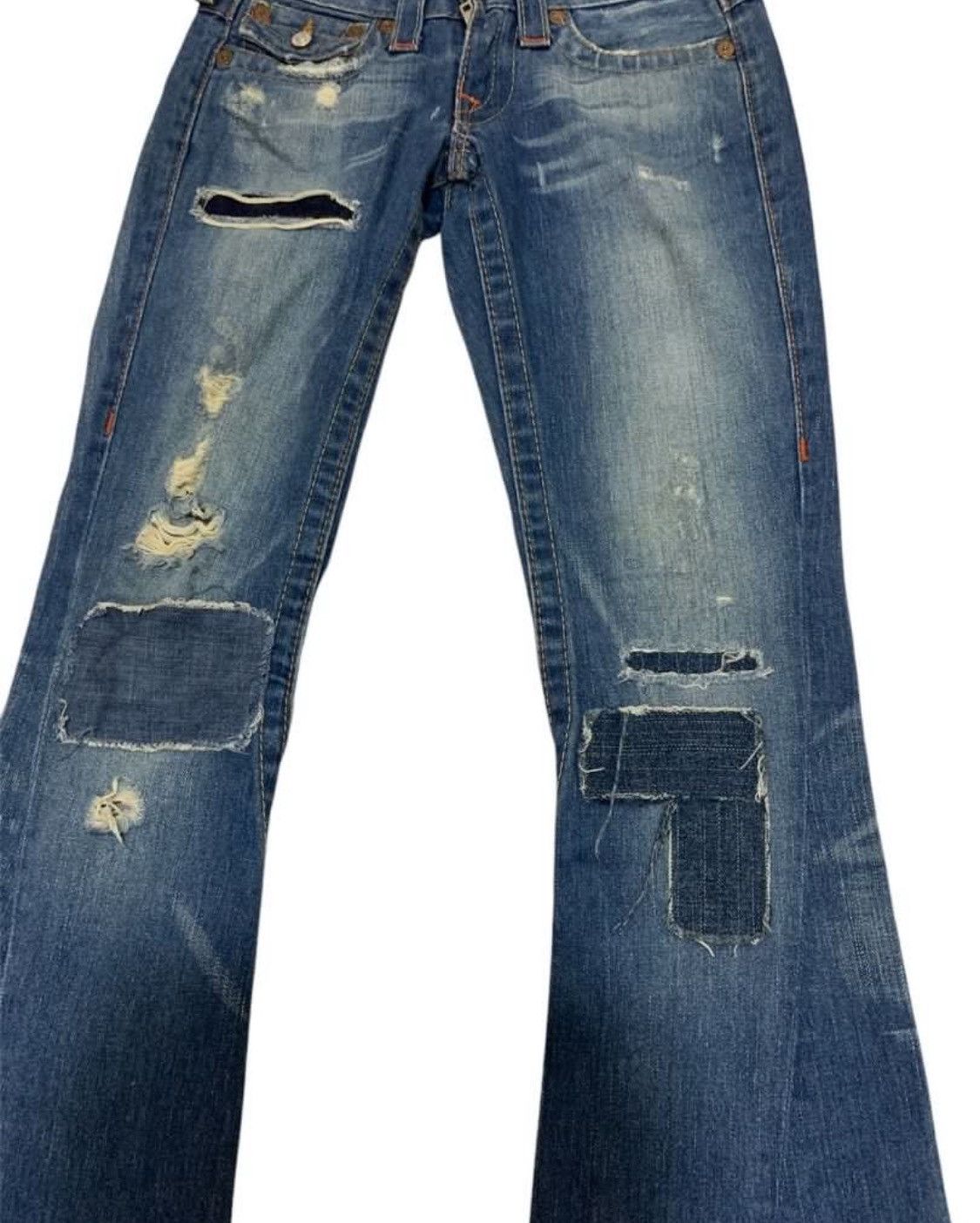 True Religion Flared True Religion patchwork blue jeans Size US 28 / EU 44 - 3 Thumbnail