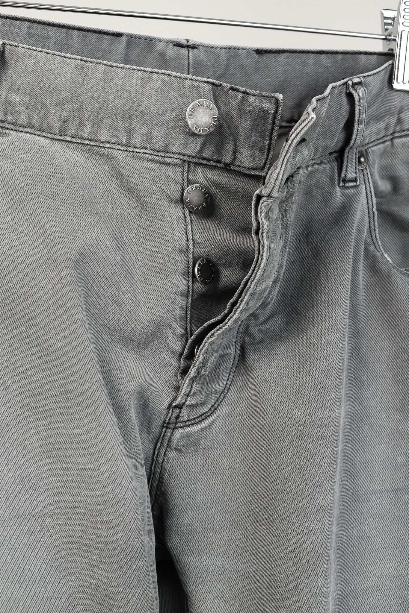 Prada Prada Dark-Grey-Wash Straight-Leg Jeans Size US 33 - 10 Thumbnail