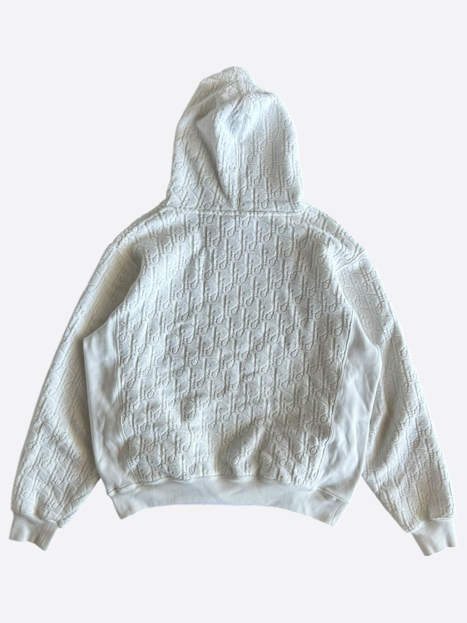 Dior Dior White Oblique Towel Hoodie Size US M / EU 48-50 / 2 - 2 Thumbnail
